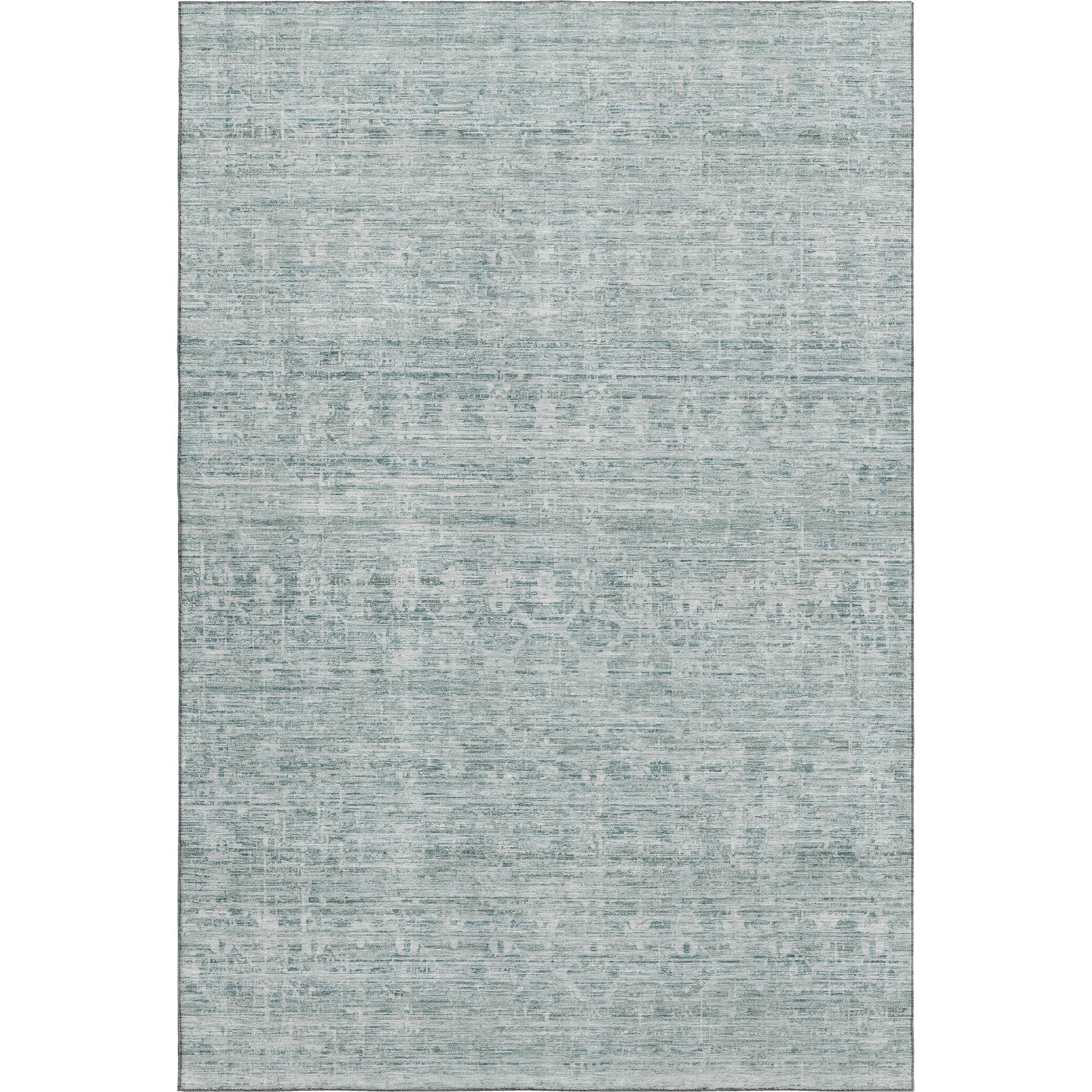 Seville Machine Washable Transitional Turquoise Teal Rug 2'6" x 3'10" #shape_Rectangle