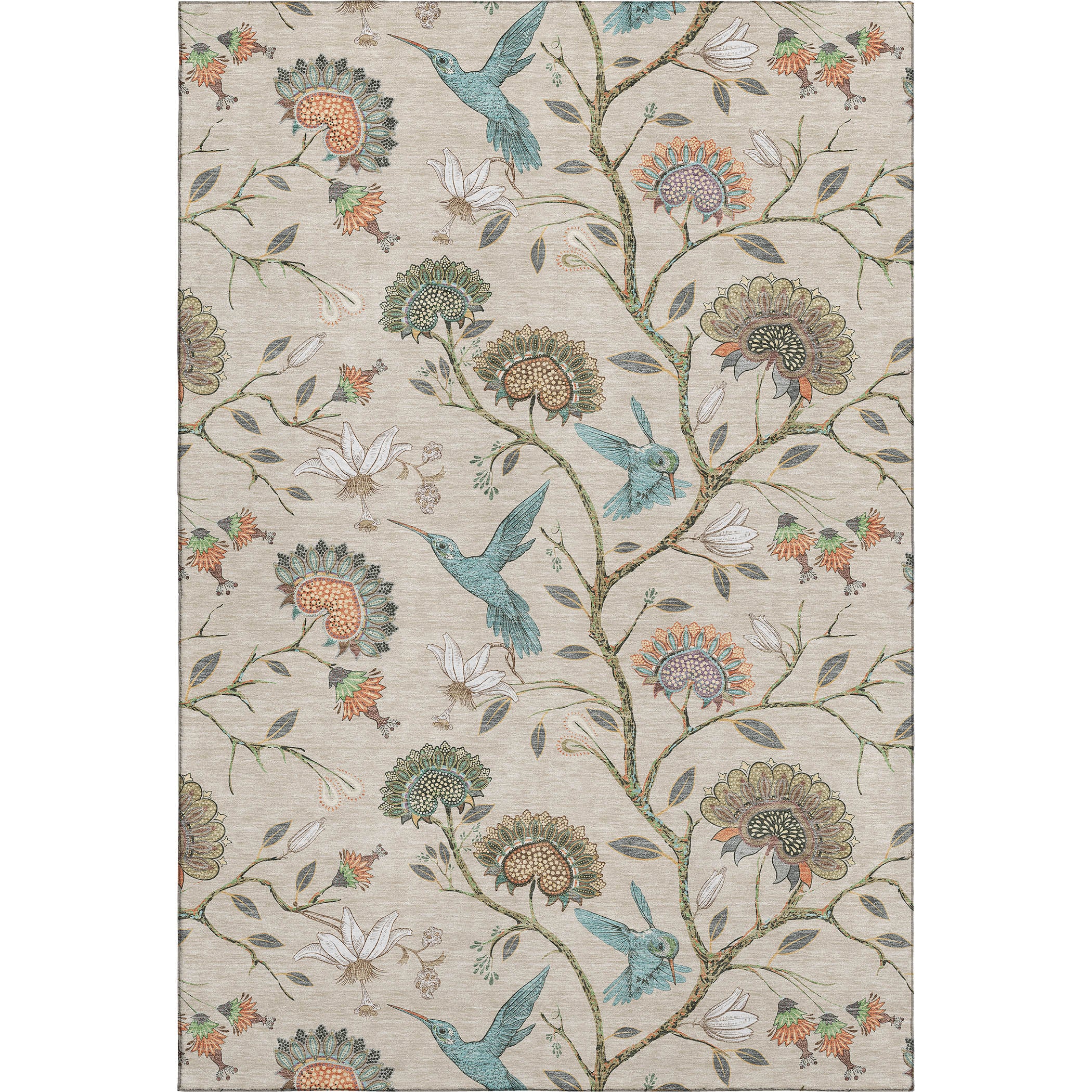 Dublin Machine Washable Kitchen Beige Rug 2'6" x 3'10" #shape_Rectangle