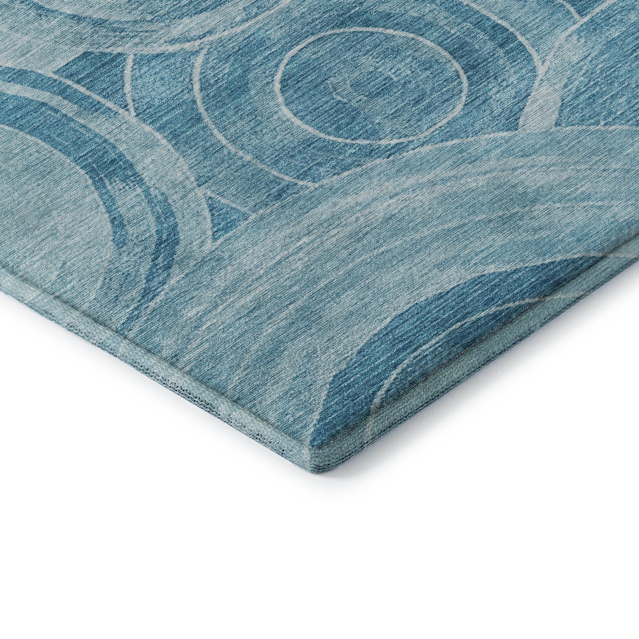 Colombo Machine Washable Transitional Denim Blue Rug 1'8" x 2'6" #shape_Rectangle