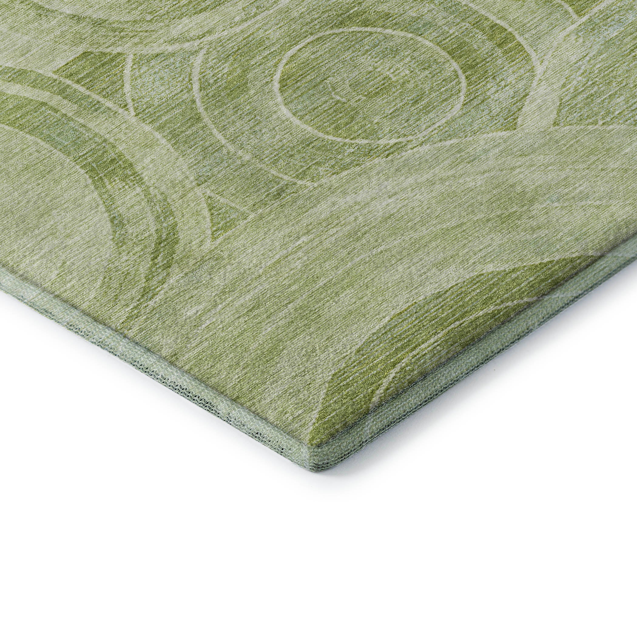 Colombo Machine Washable Transitional Sage Green Rug 1'8" x 2'6" #shape_Rectangle