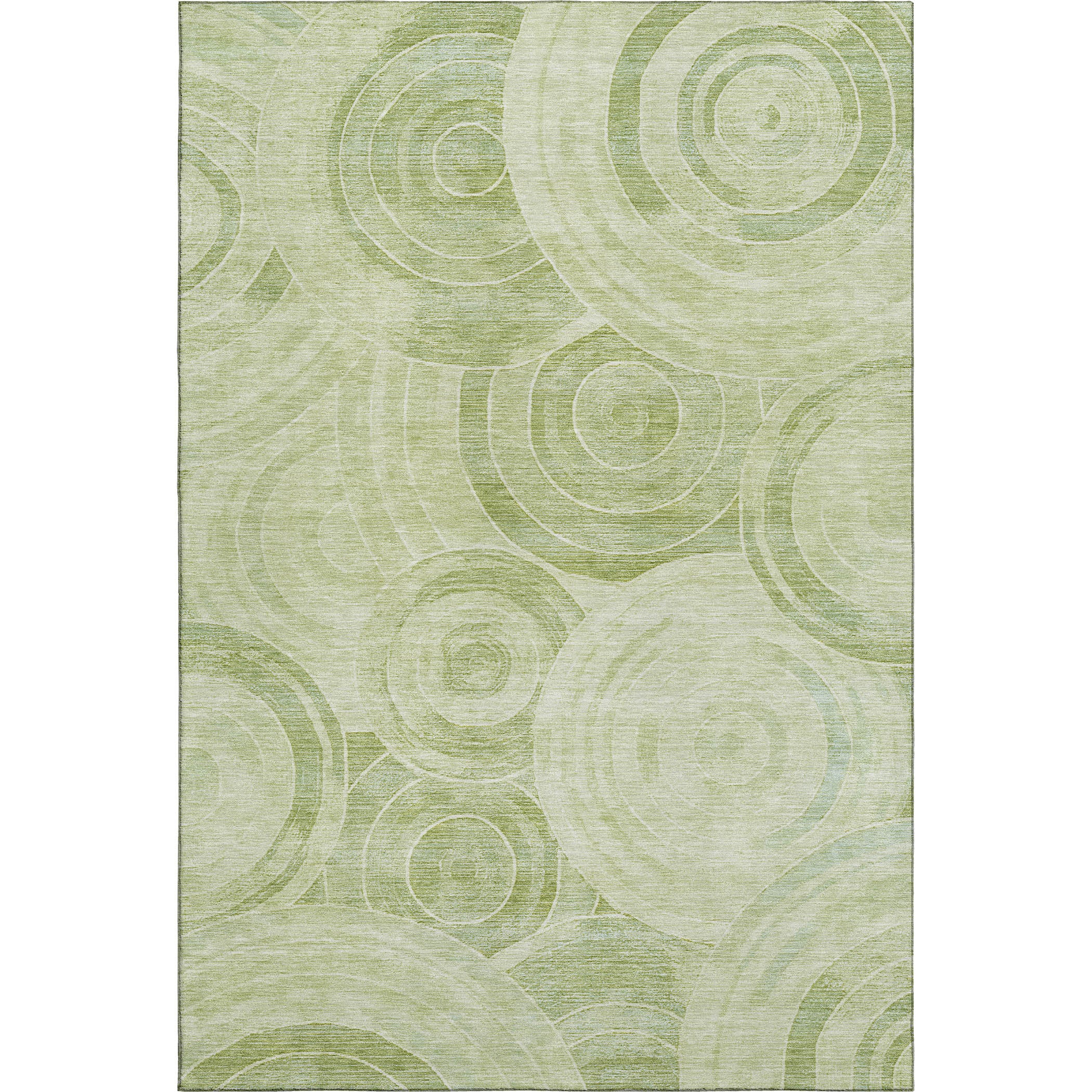 Colombo Machine Washable Transitional Sage Green Rug 2'6" x 3'10" #shape_Rectangle