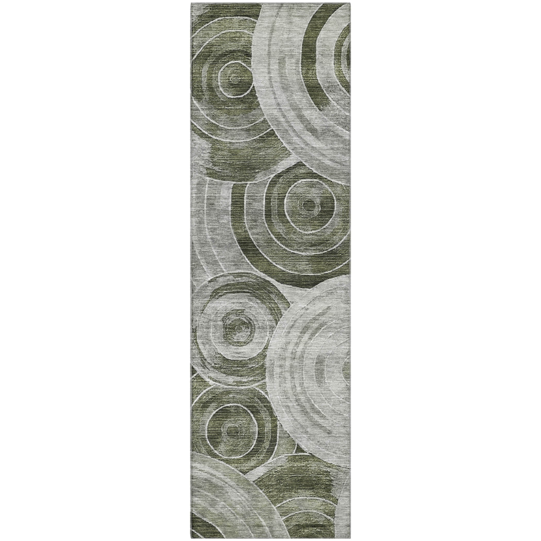 Colombo Machine Washable Transitional Taupe Brown Rug 2'3" x 7'6" #shape_Runner