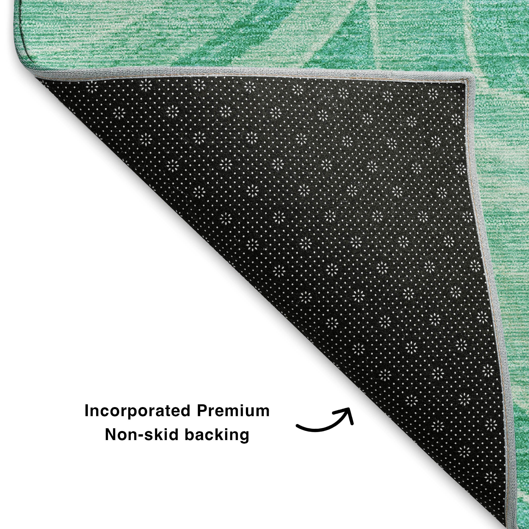 Colombo Machine Washable Transitional Teal Rug 1'8" x 2'6" #shape_Rectangle