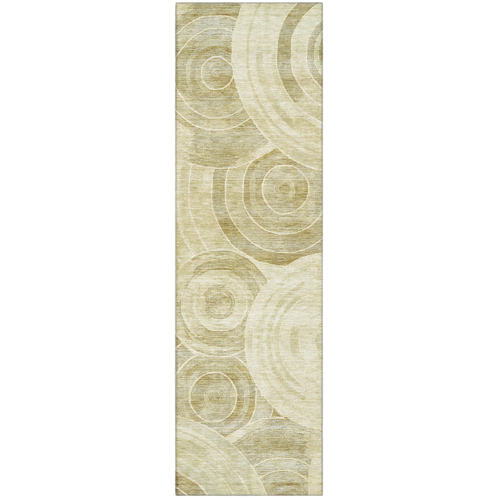 Colombo Machine Washable Transitional Wheat Gold Rug 2'3" x 7'6" #shape_Runner