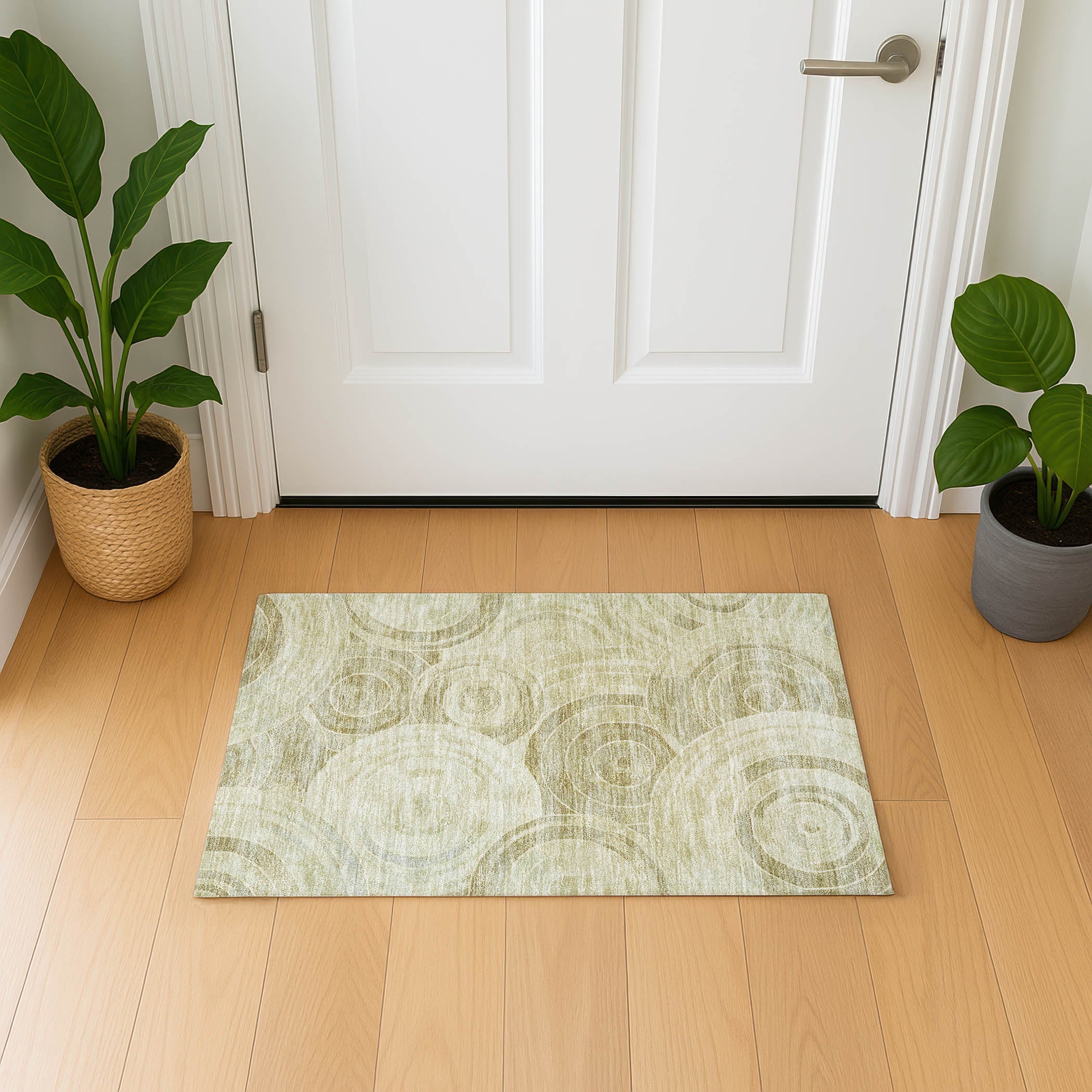 Colombo Machine Washable Transitional Wheat Gold Rug 1'8" x 2'6" #shape_Rectangle