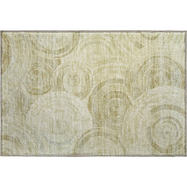 Colombo Machine Washable Transitional Wheat Gold Rug 1'8" x 2'6"