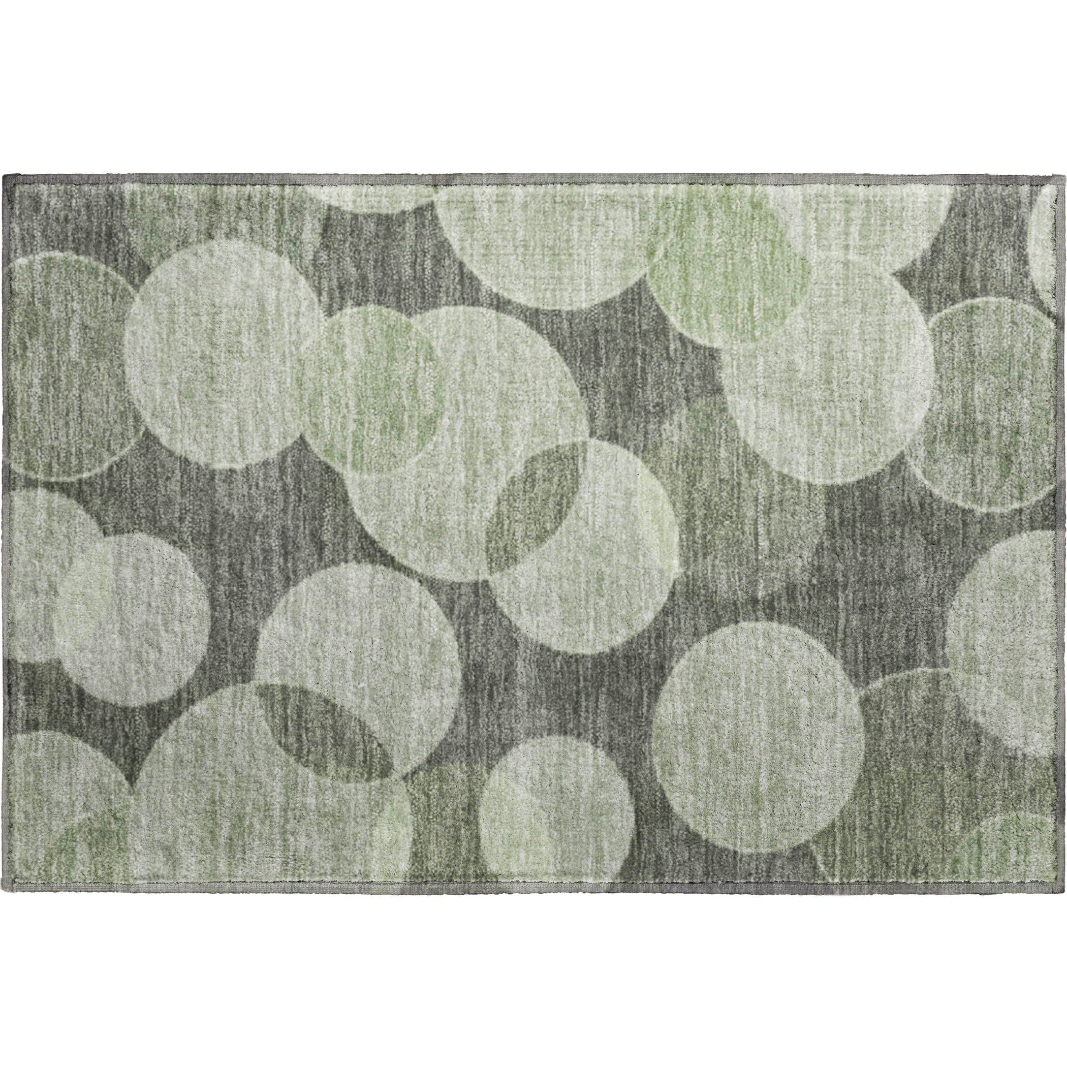 Colombo Machine Washable Transitional Aloe Green Rug 1'8" x 2'6" #shape_Rectangle