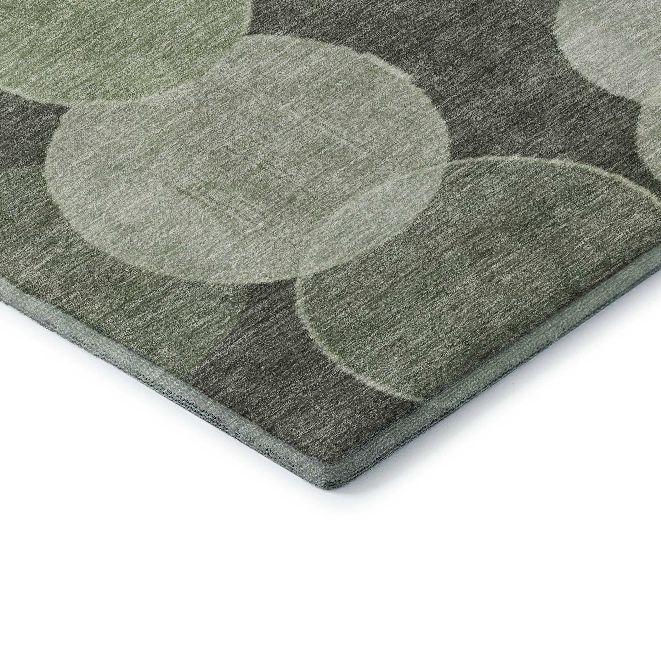 Colombo Machine Washable Transitional Aloe Green Rug 1'8" x 2'6" #shape_Rectangle