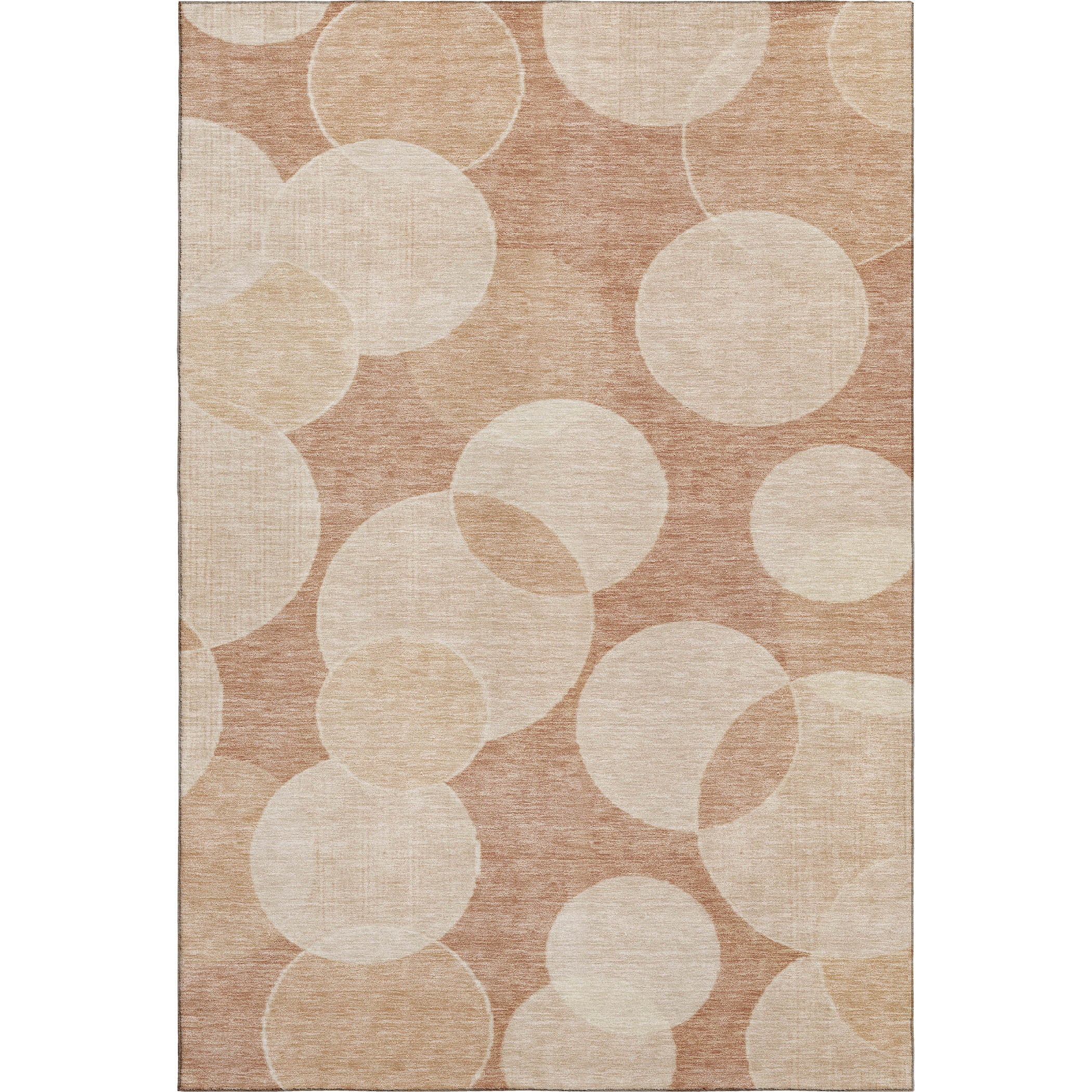 Colombo Machine Washable Transitional Coral Orange Rug 2'6" x 3'10" #shape_Rectangle