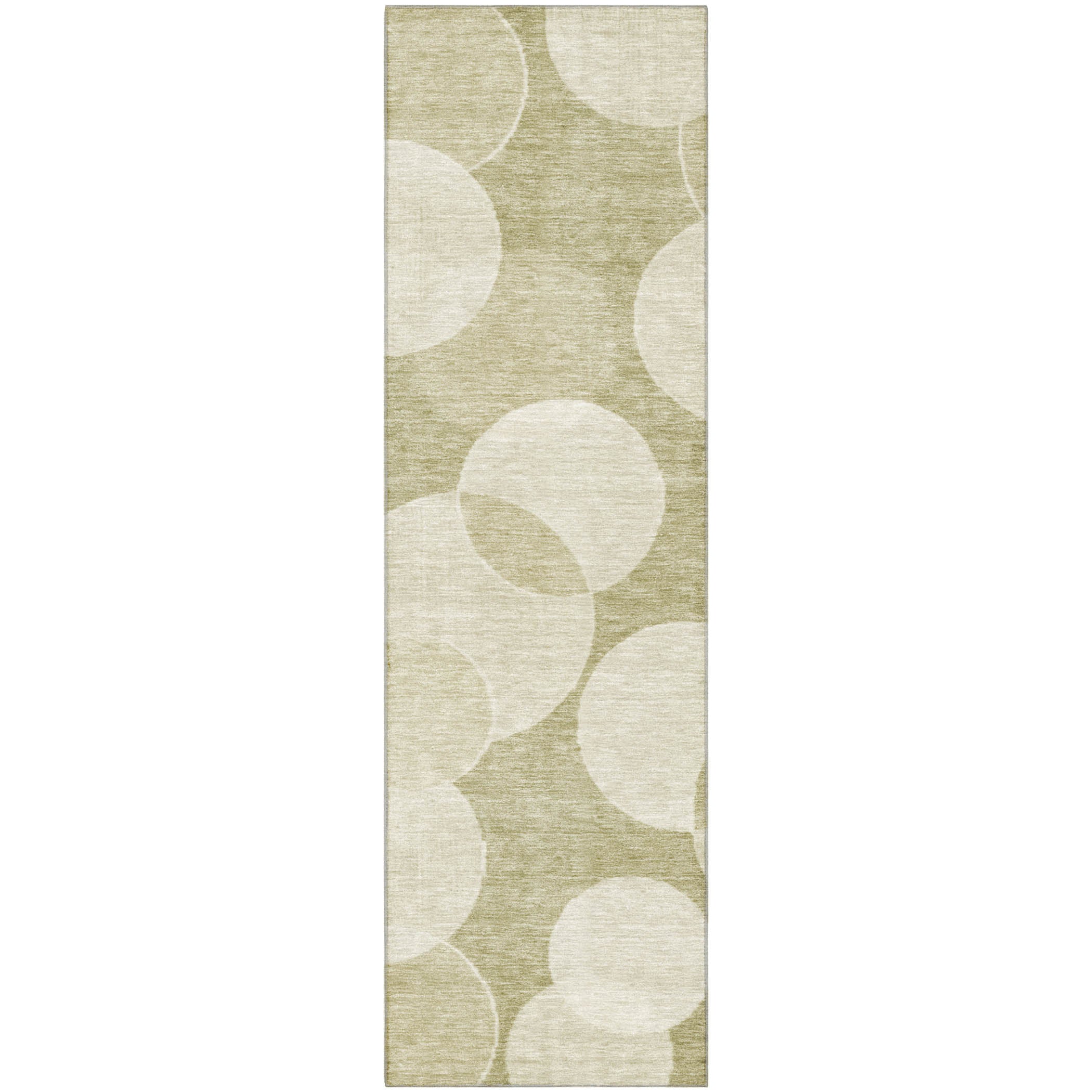 Colombo Machine Washable Transitional Tan Brown Rug 2'3" x 7'6" #shape_Runner