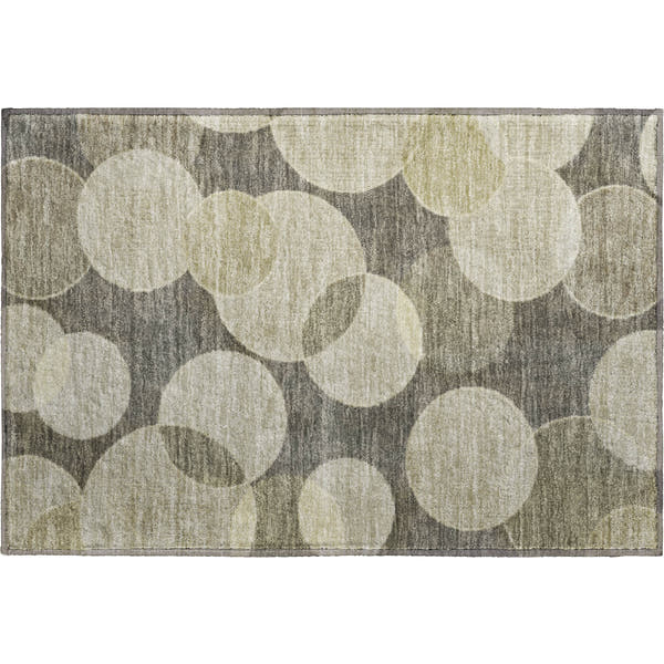 Colombo Machine Washable Transitional Taupe Brown Rug 1'8" x 2'6"