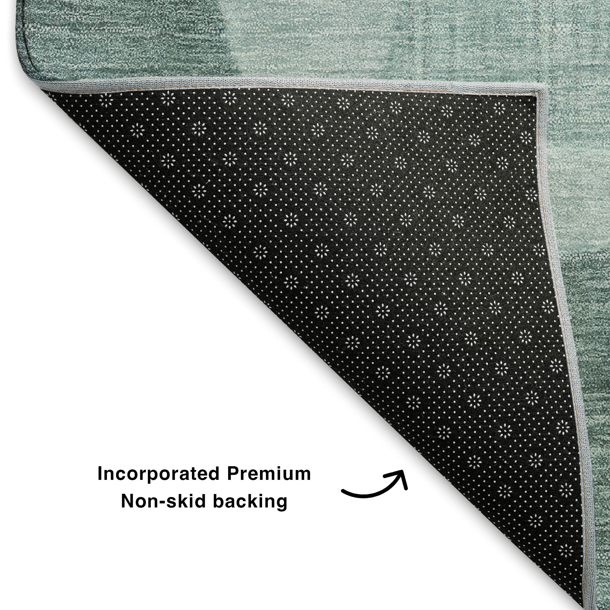 Colombo Machine Washable Transitional Teal Rug 1'8" x 2'6" #shape_Rectangle