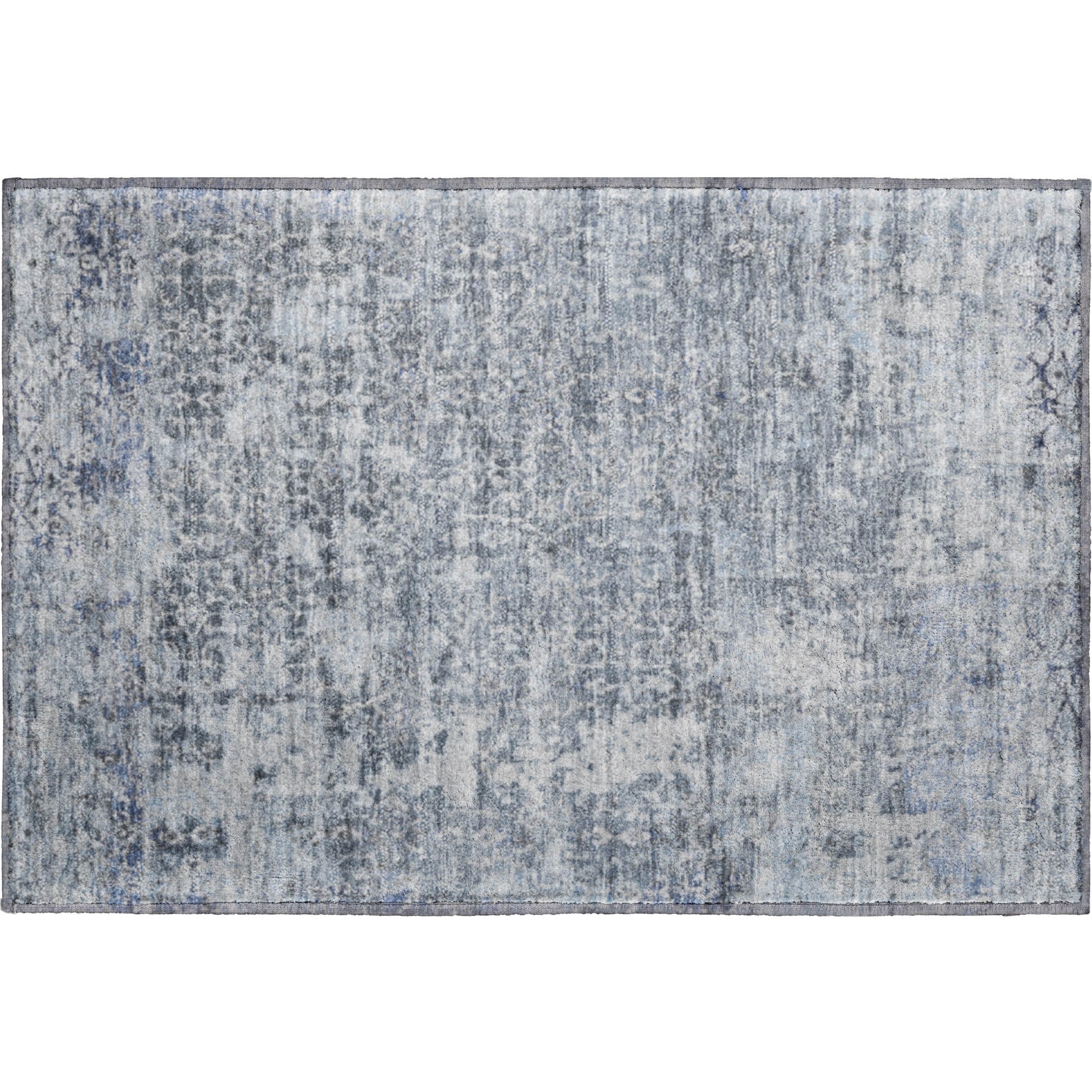 Reykjavik Machine Washable Transitional Denim Blue Rug 1'8" x 2'6" #shape_Rectangle