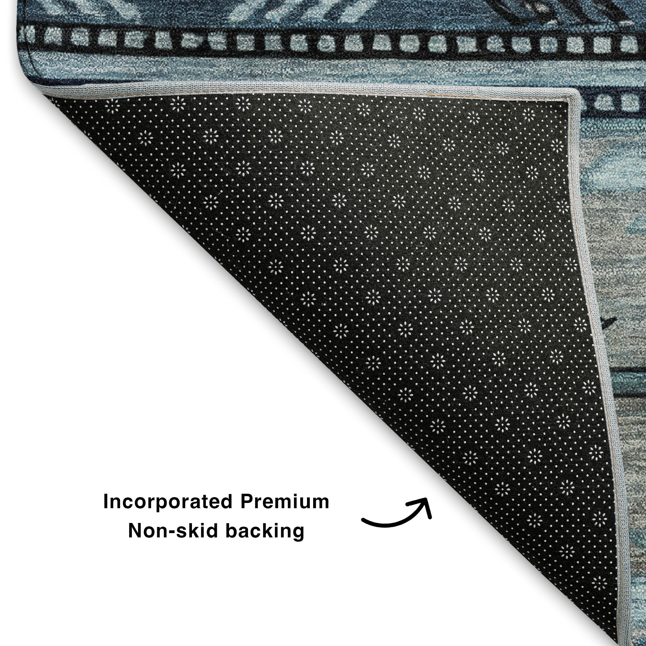 Valletta Machine Washable Transitional Blue Rug 1'8" x 2'6" #shape_Rectangle