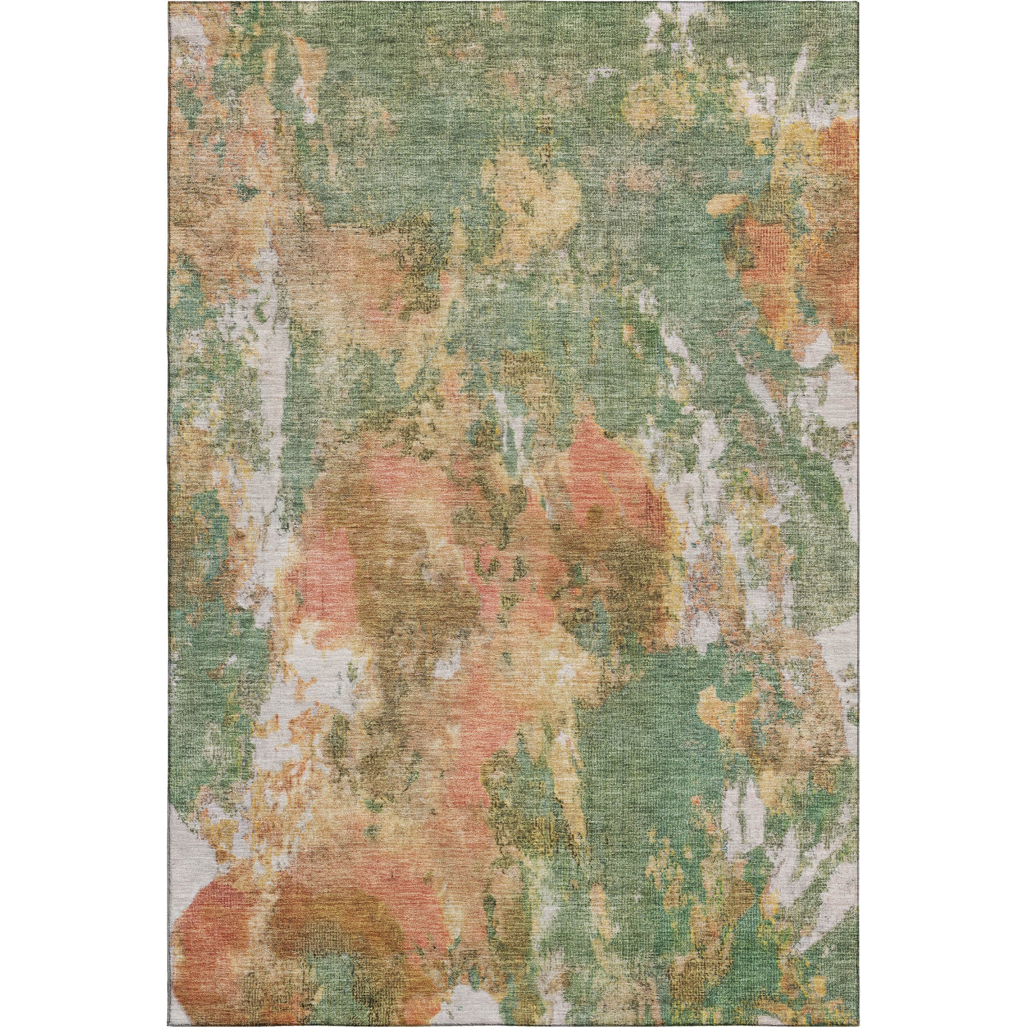 Queenstown Machine Washable Transitional Fern Green Rug 2'6" x 3'10" #shape_Rectangle