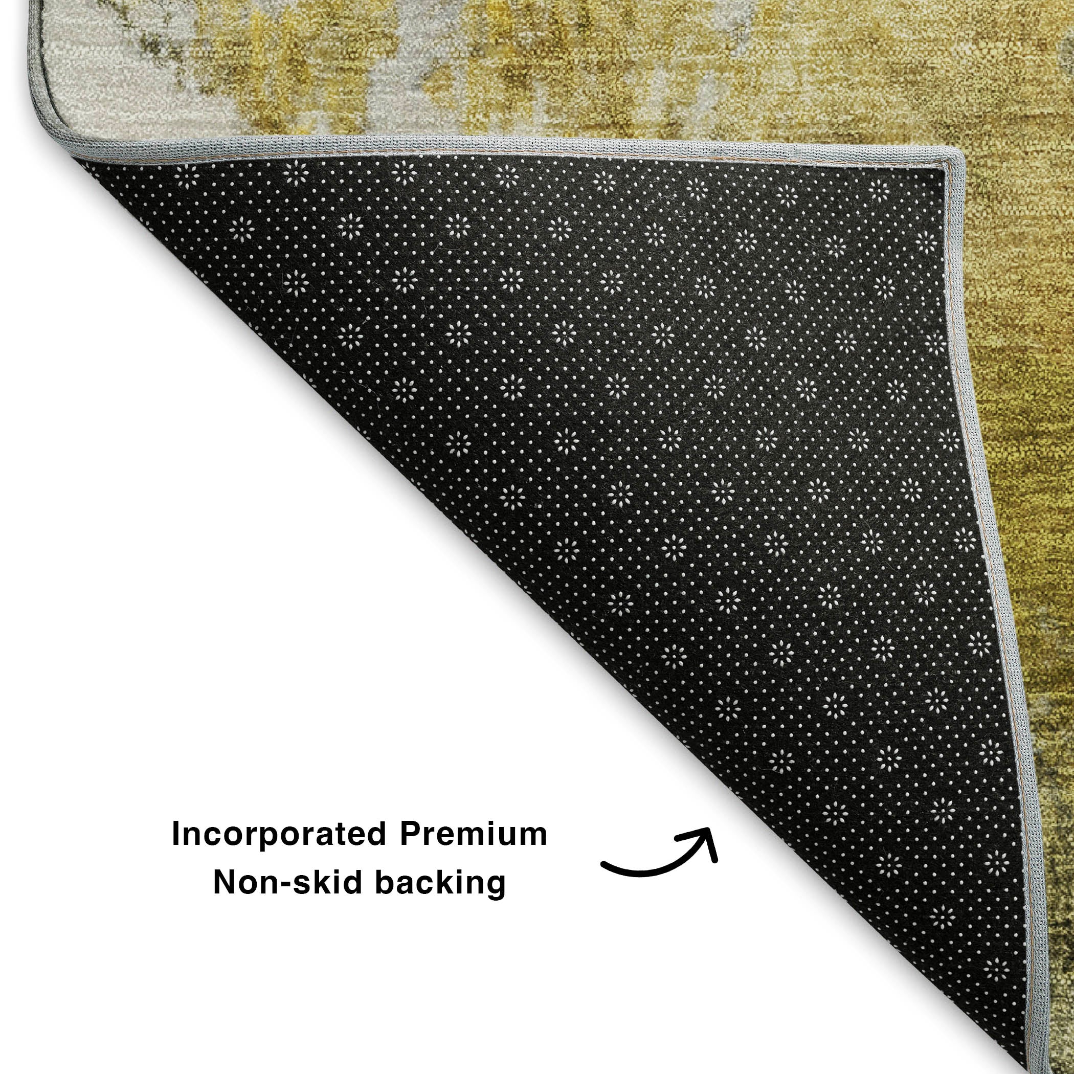 Queenstown Machine Washable Transitional Taupe Brown Rug 1'8" x 2'6" #shape_Rectangle