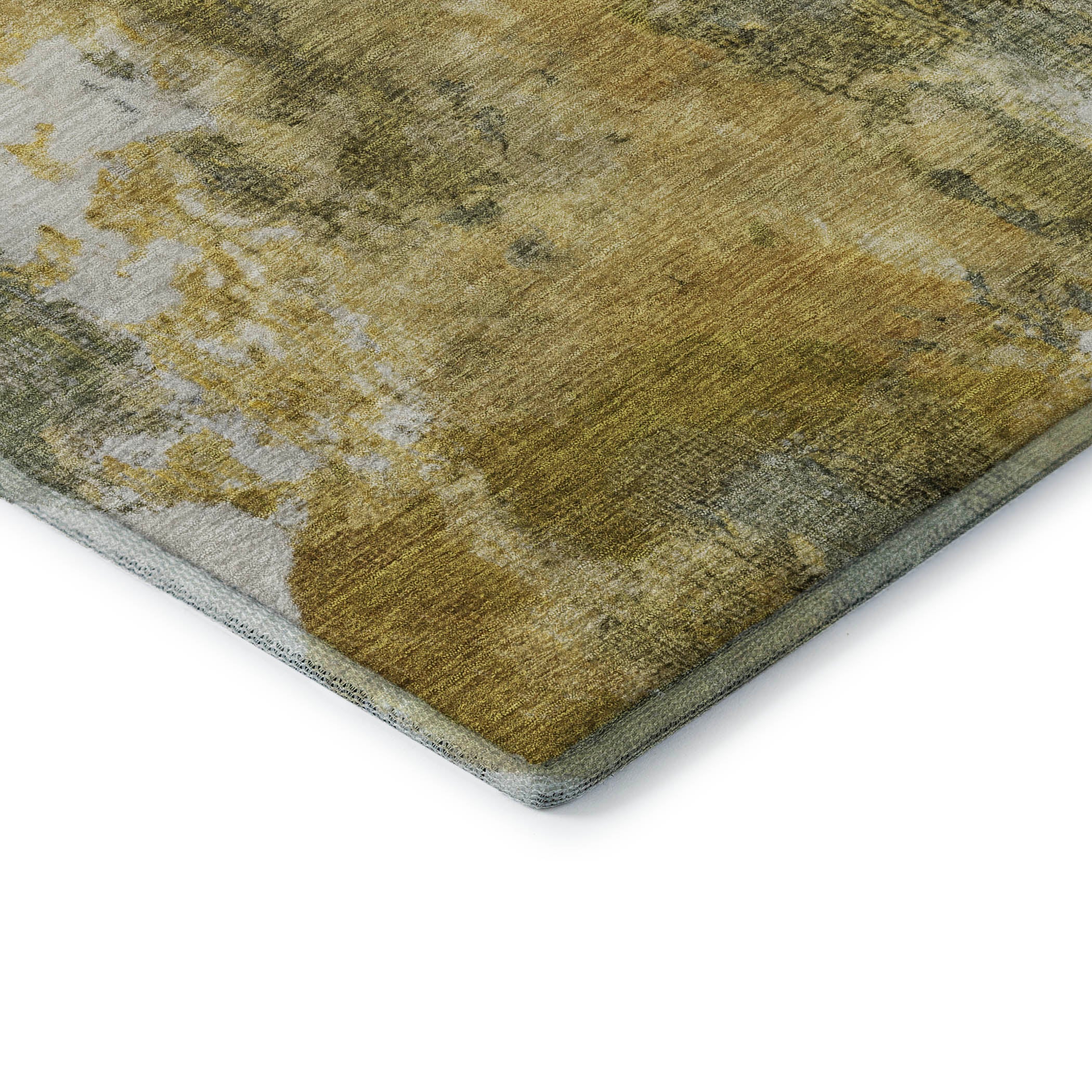 Queenstown Machine Washable Transitional Taupe Brown Rug 1'8" x 2'6" #shape_Rectangle