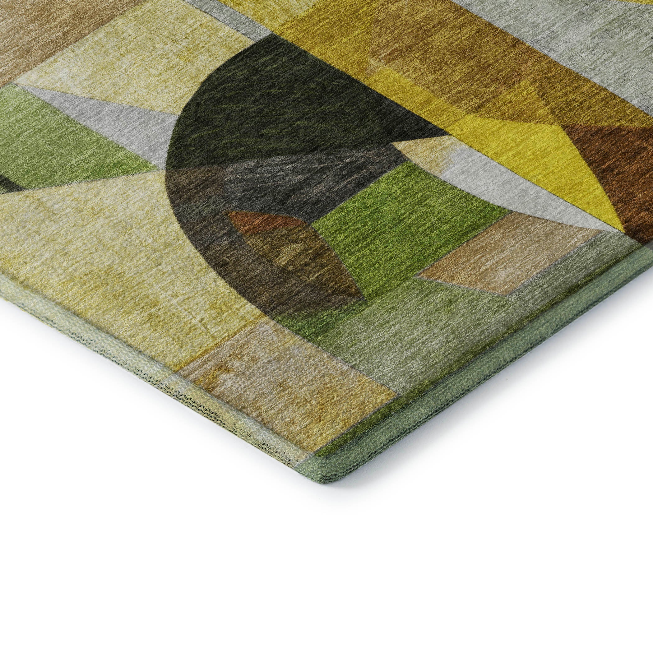 Lucerne Machine Washable Transitional Green Rug 1'8" x 2'6" #shape_Rectangle