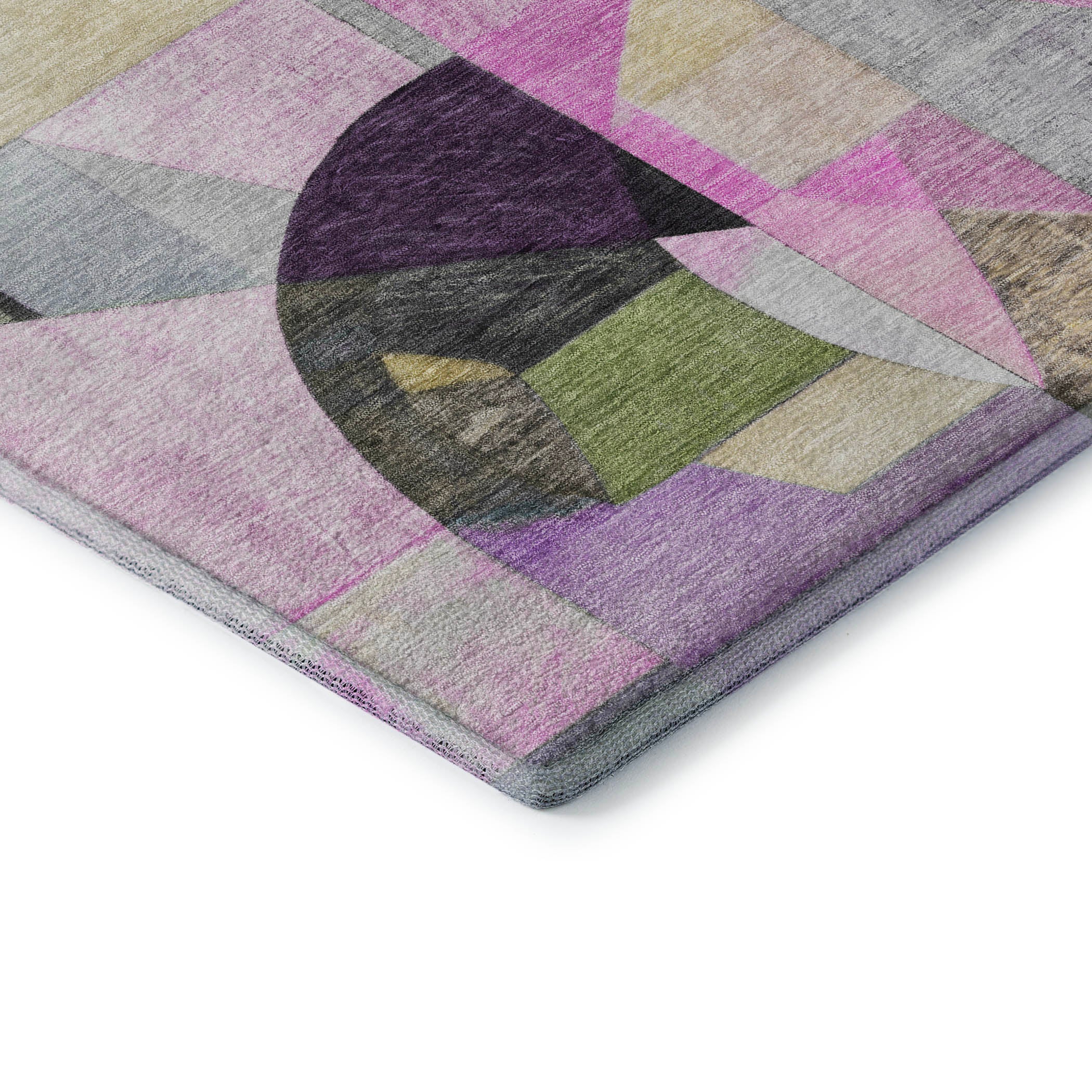 Lucerne Machine Washable Transitional Purple Rug 1'8" x 2'6" #shape_Rectangle
