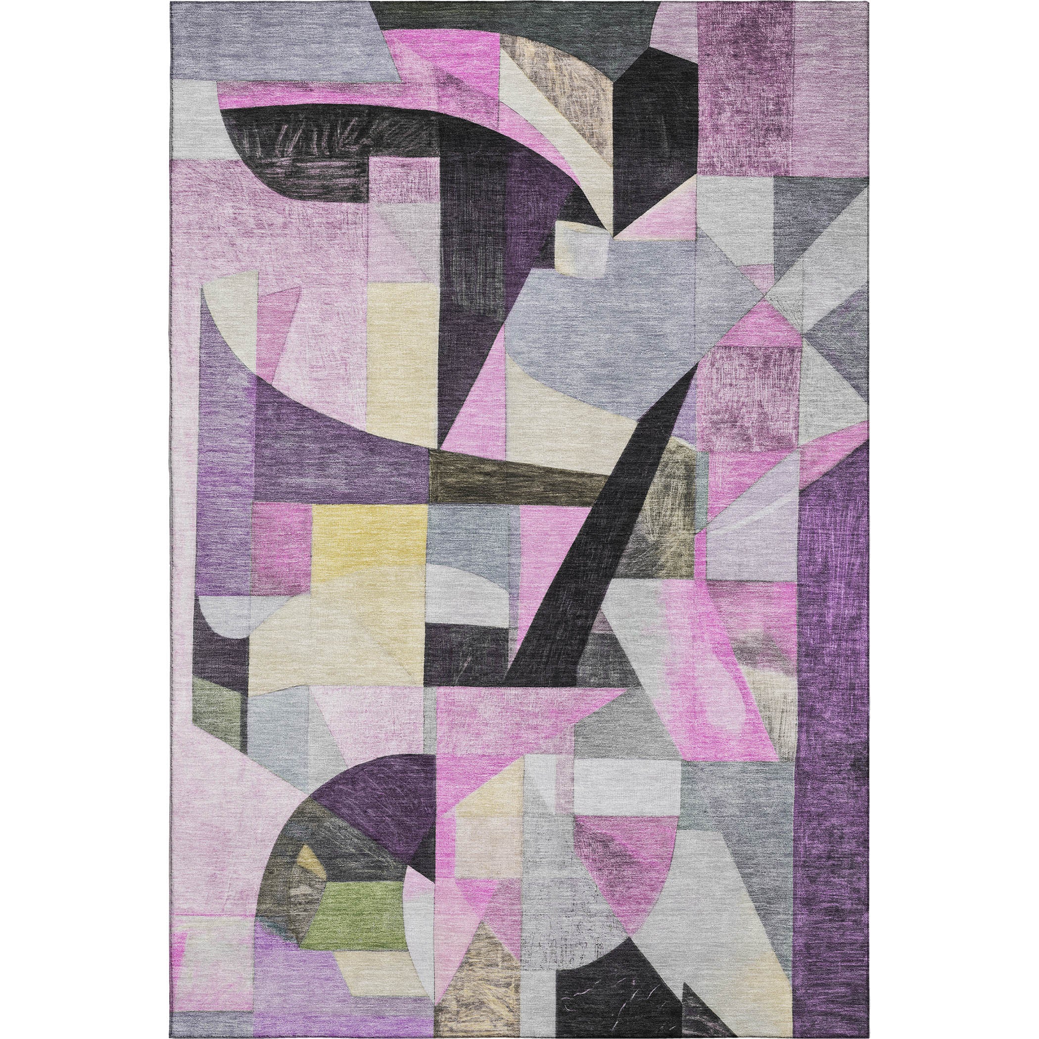 Lucerne Machine Washable Transitional Purple Rug 2'6" x 3'10" #shape_Rectangle