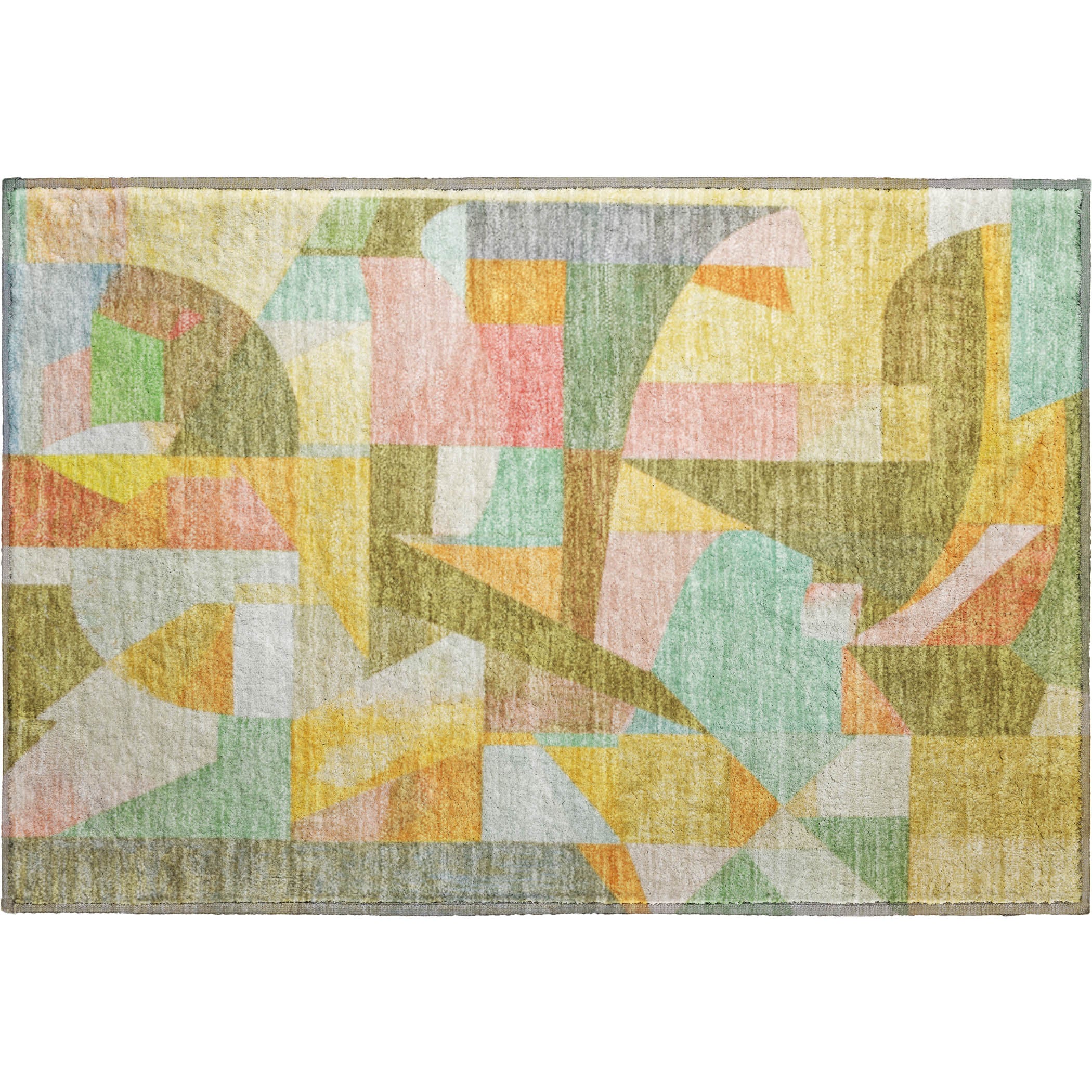 Lucerne Machine Washable Transitional Wheat Gold Rug 1'8" x 2'6" #shape_Rectangle