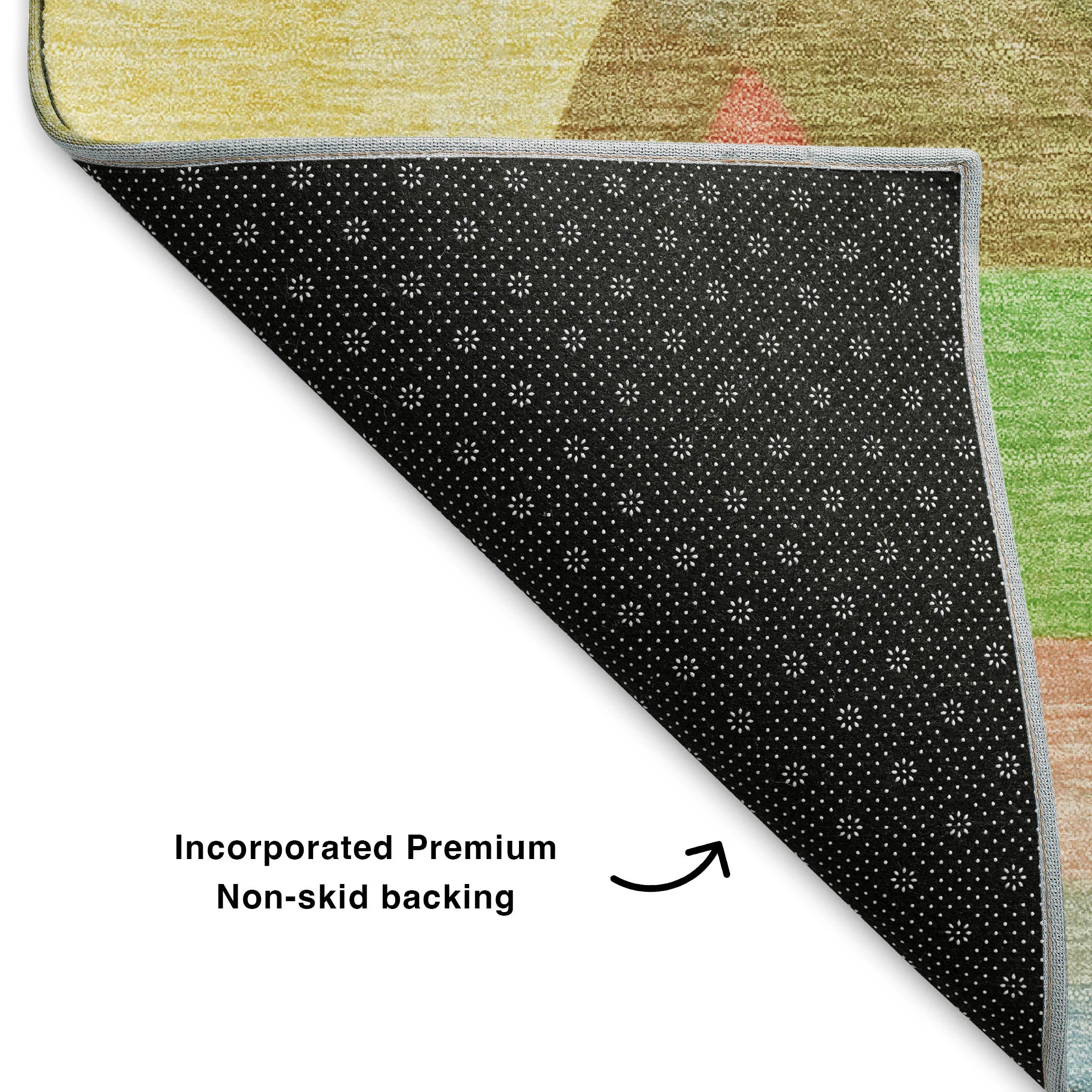 Lucerne Machine Washable Transitional Wheat Gold Rug 1'8" x 2'6" #shape_Rectangle