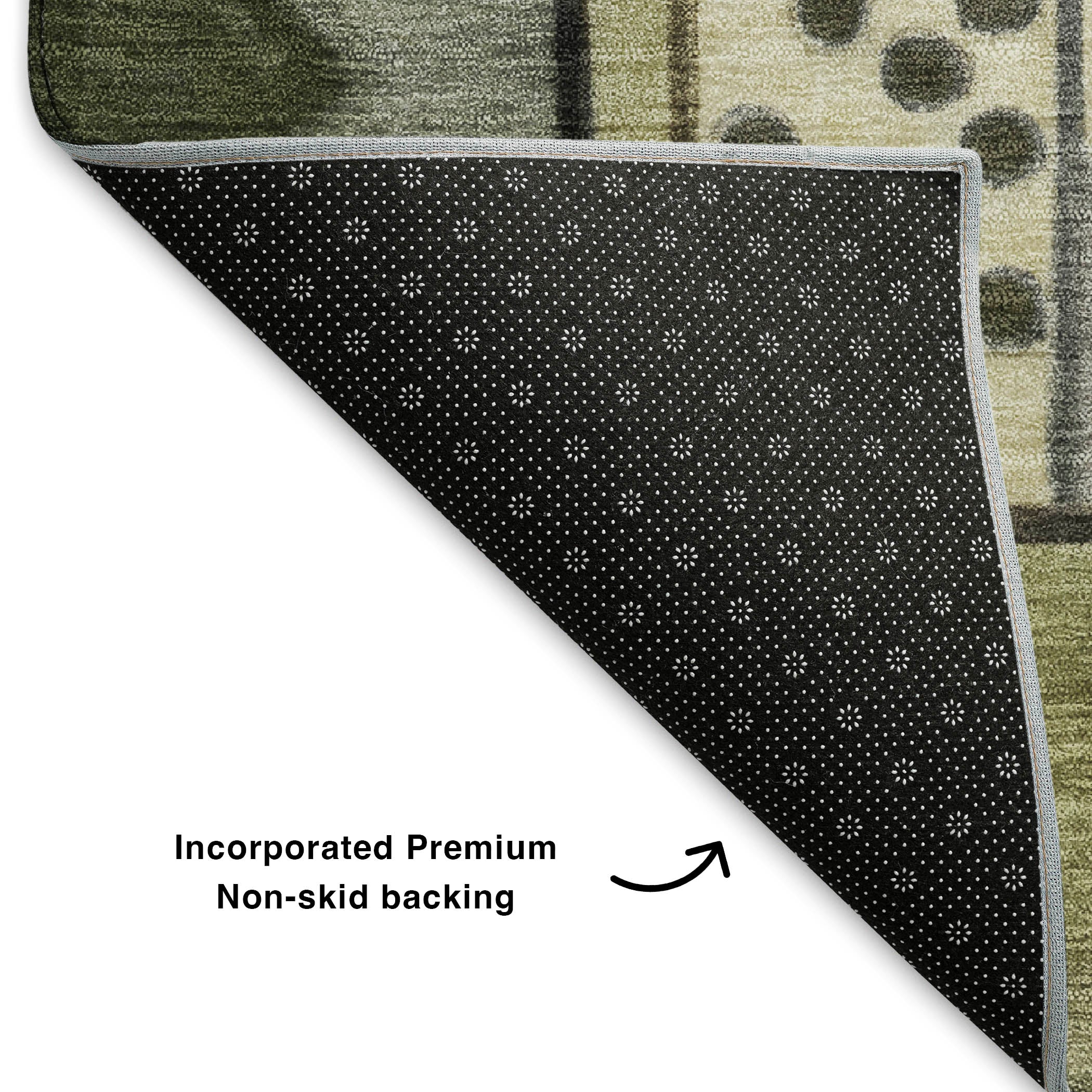 Queenstown Machine Washable Transitional Brown Rug 1'8" x 2'6" #shape_Rectangle