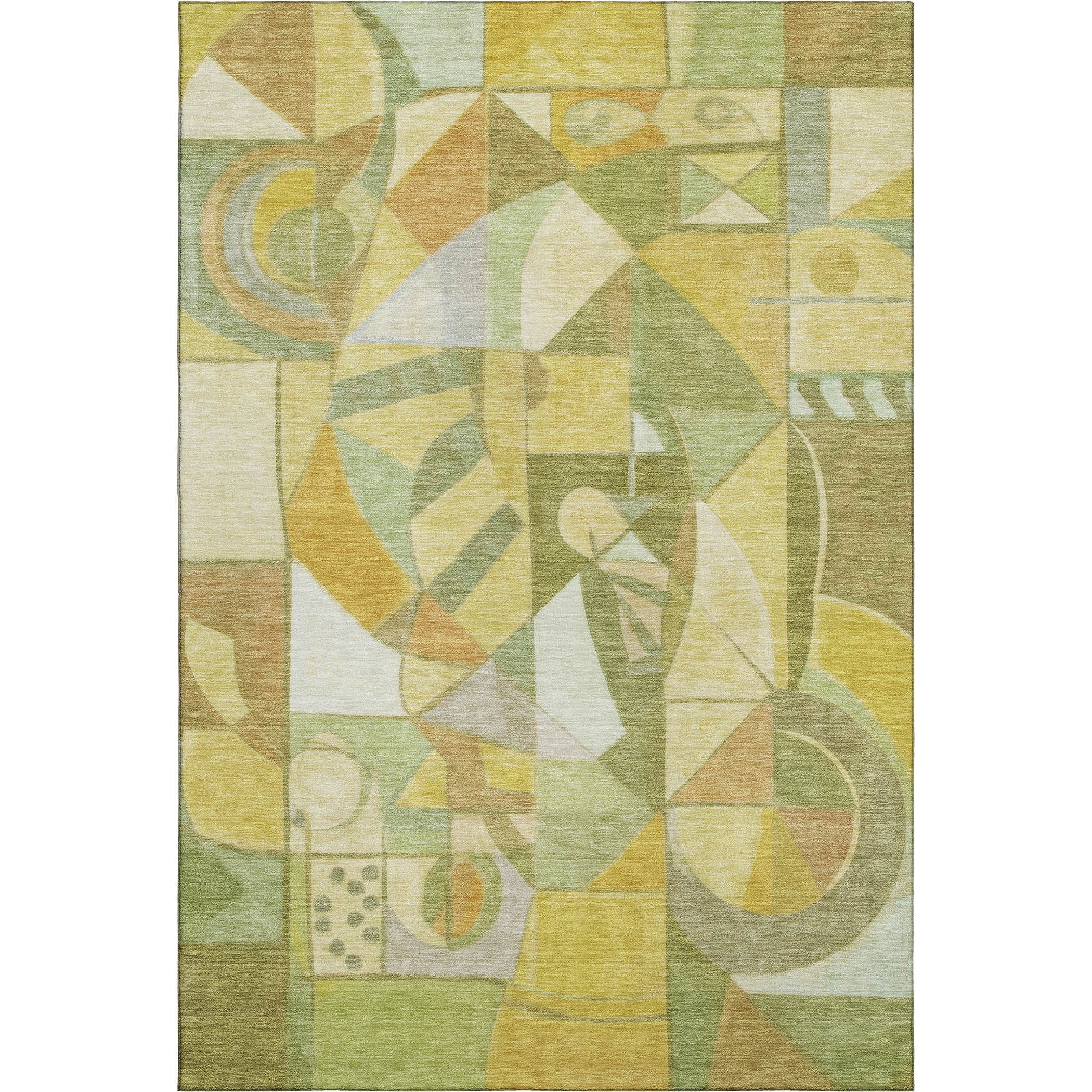 Queenstown Machine Washable Transitional Fern Green Rug 2'6" x 3'10" #shape_Rectangle