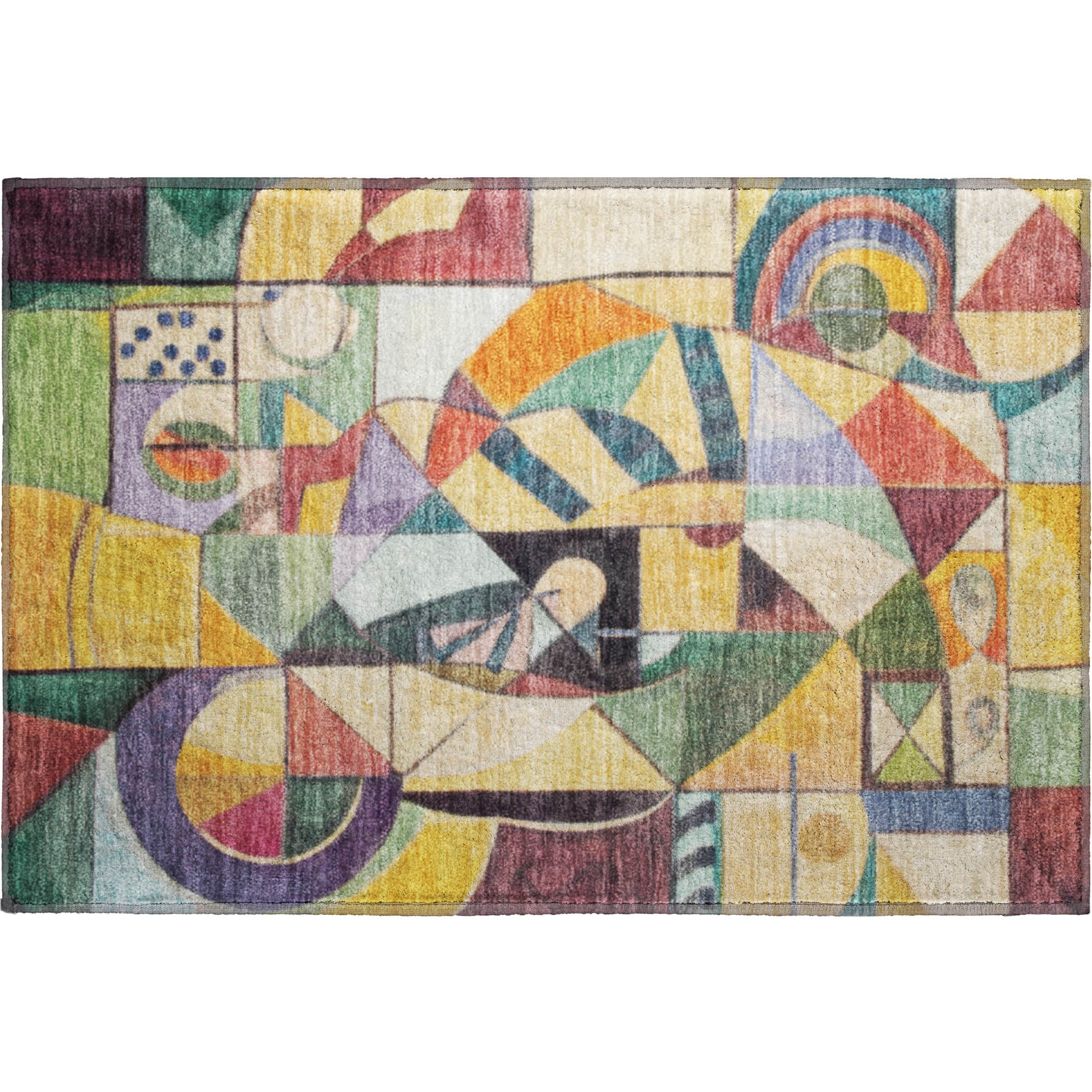 Queenstown Machine Washable Transitional Gold Rug 1'8" x 2'6" #shape_Rectangle