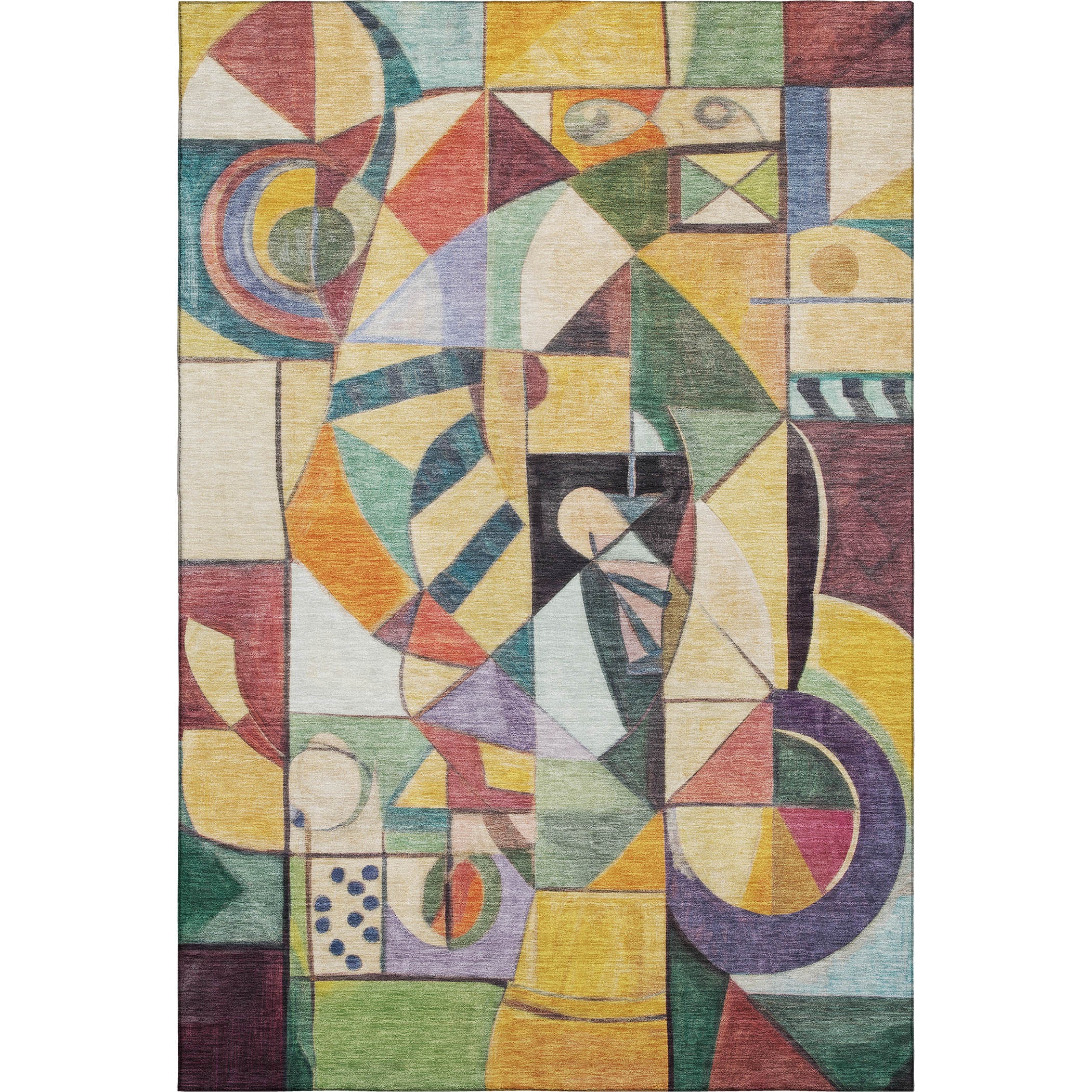 Queenstown Machine Washable Transitional Gold Rug 2'6" x 3'10" #shape_Rectangle