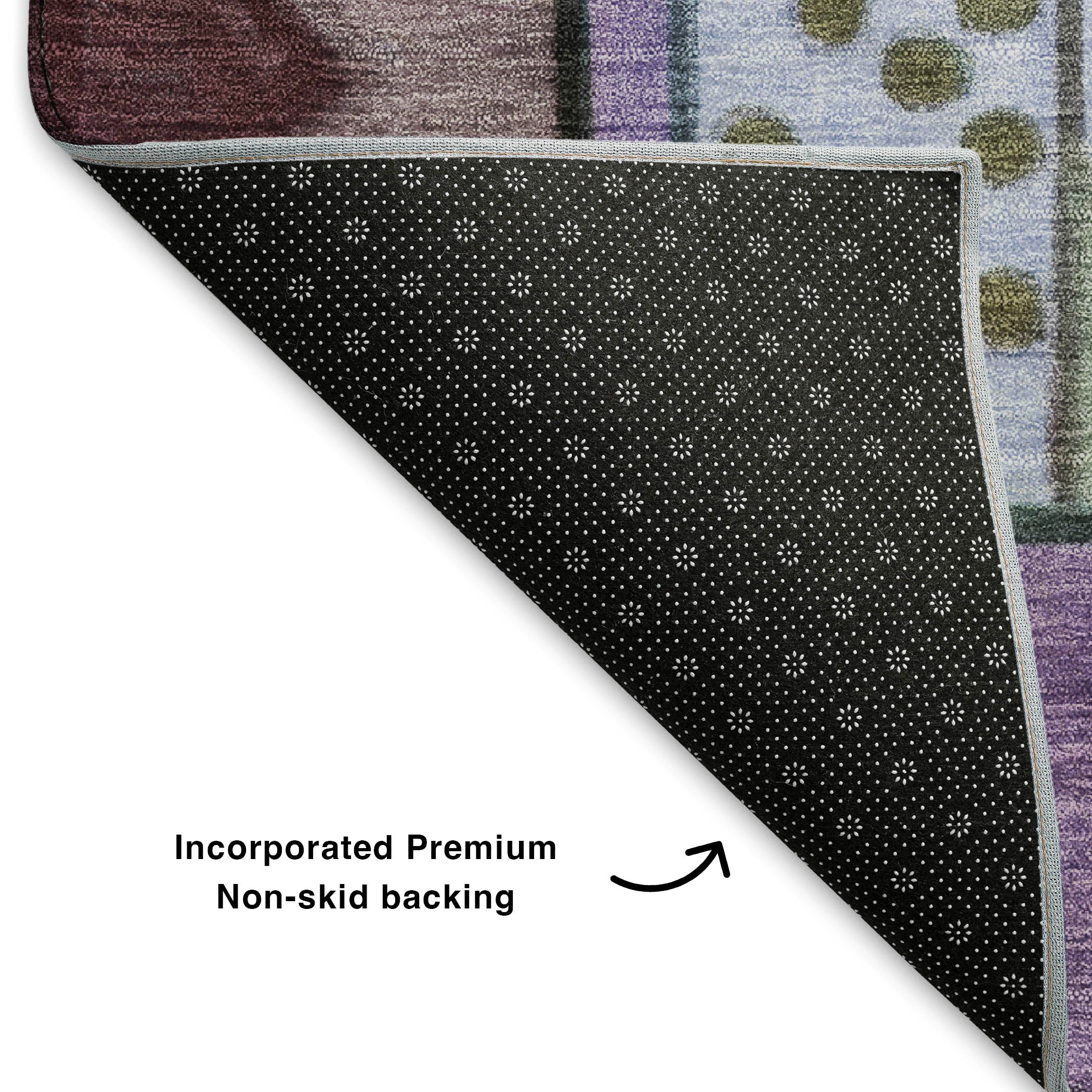 Queenstown Machine Washable Transitional Green Rug 1'8" x 2'6" #shape_Rectangle