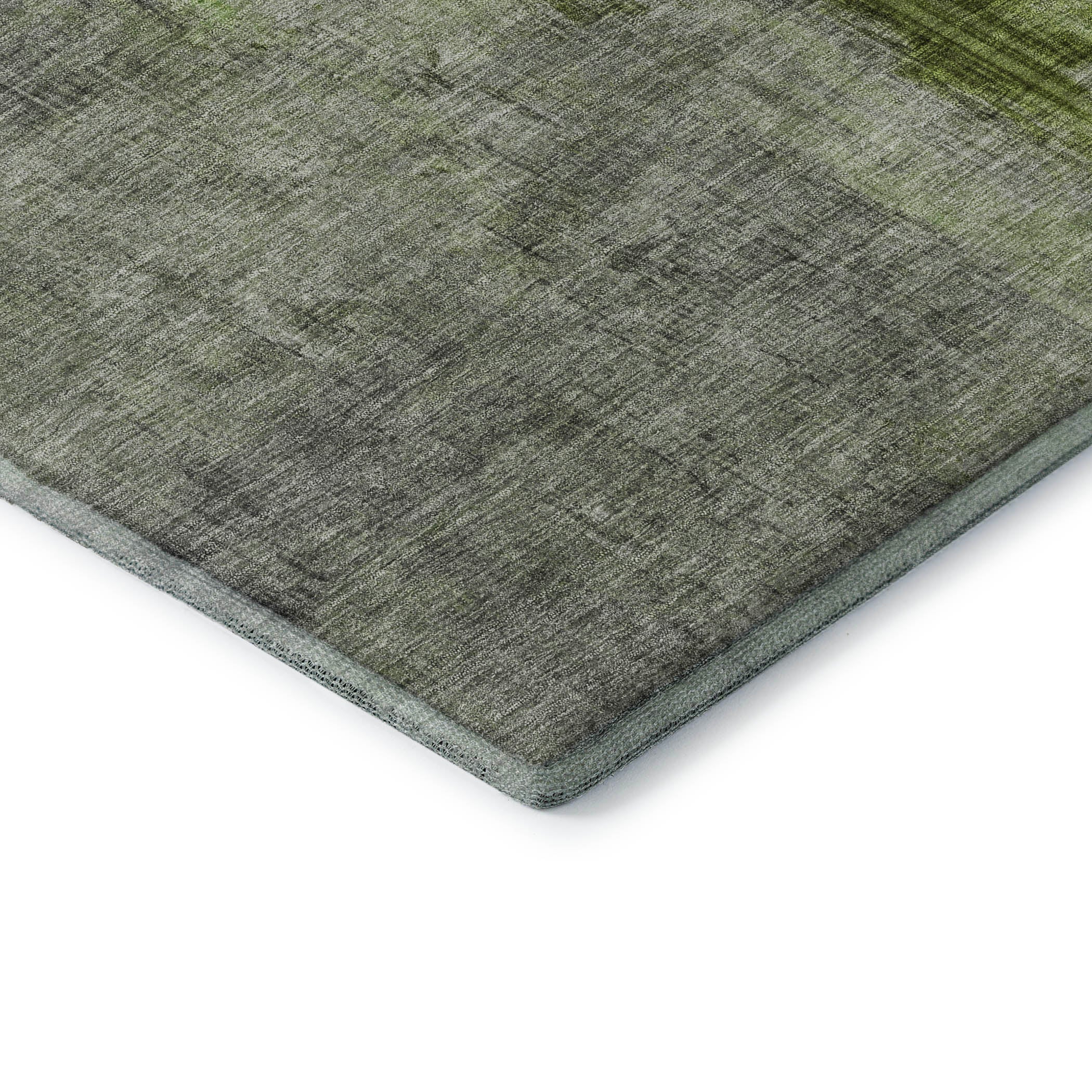 Luang Prabang Machine Washable Transitional Fern Green Rug 1'8" x 2'6" #shape_Rectangle