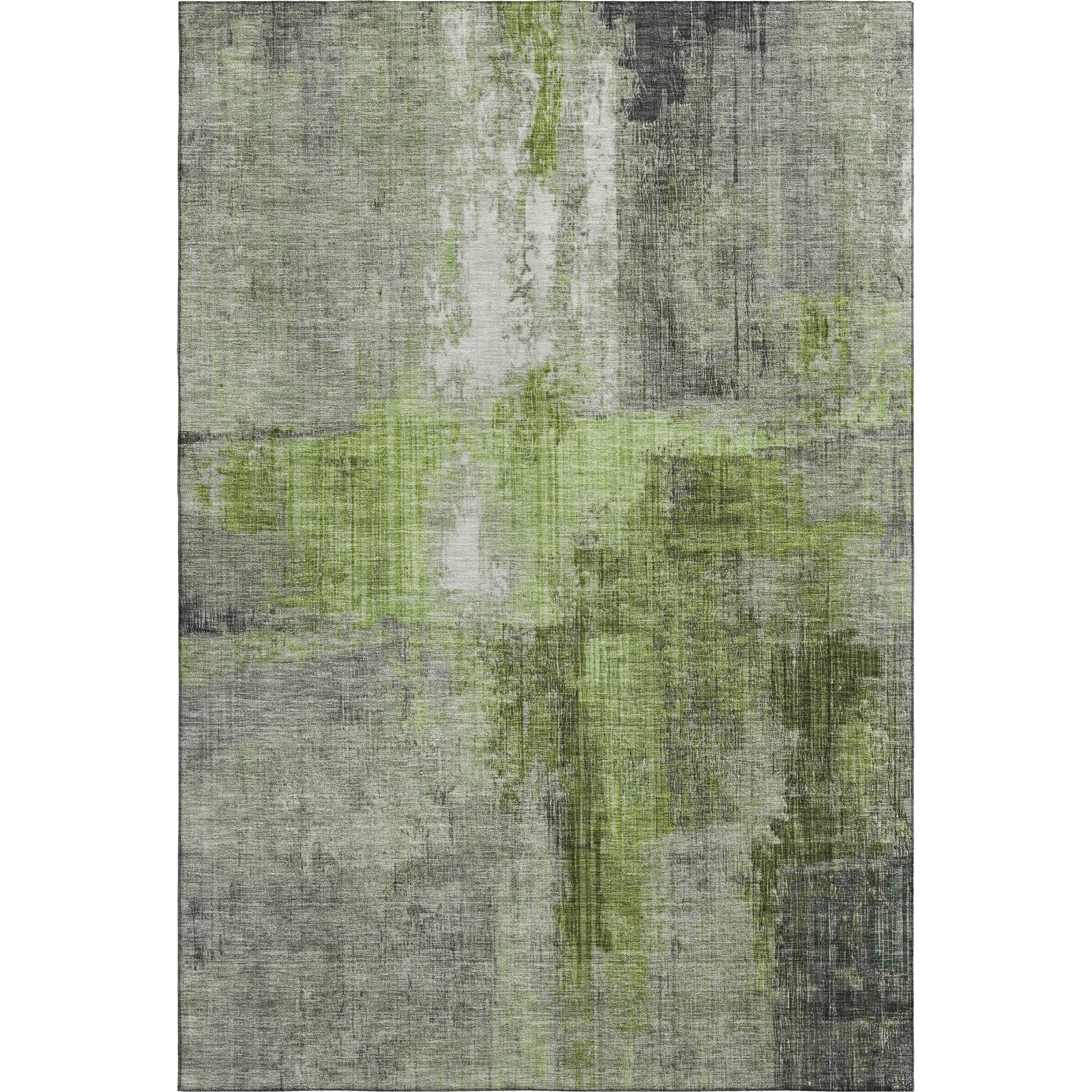 Luang Prabang Machine Washable Transitional Fern Green Rug 2'6" x 3'10" #shape_Rectangle