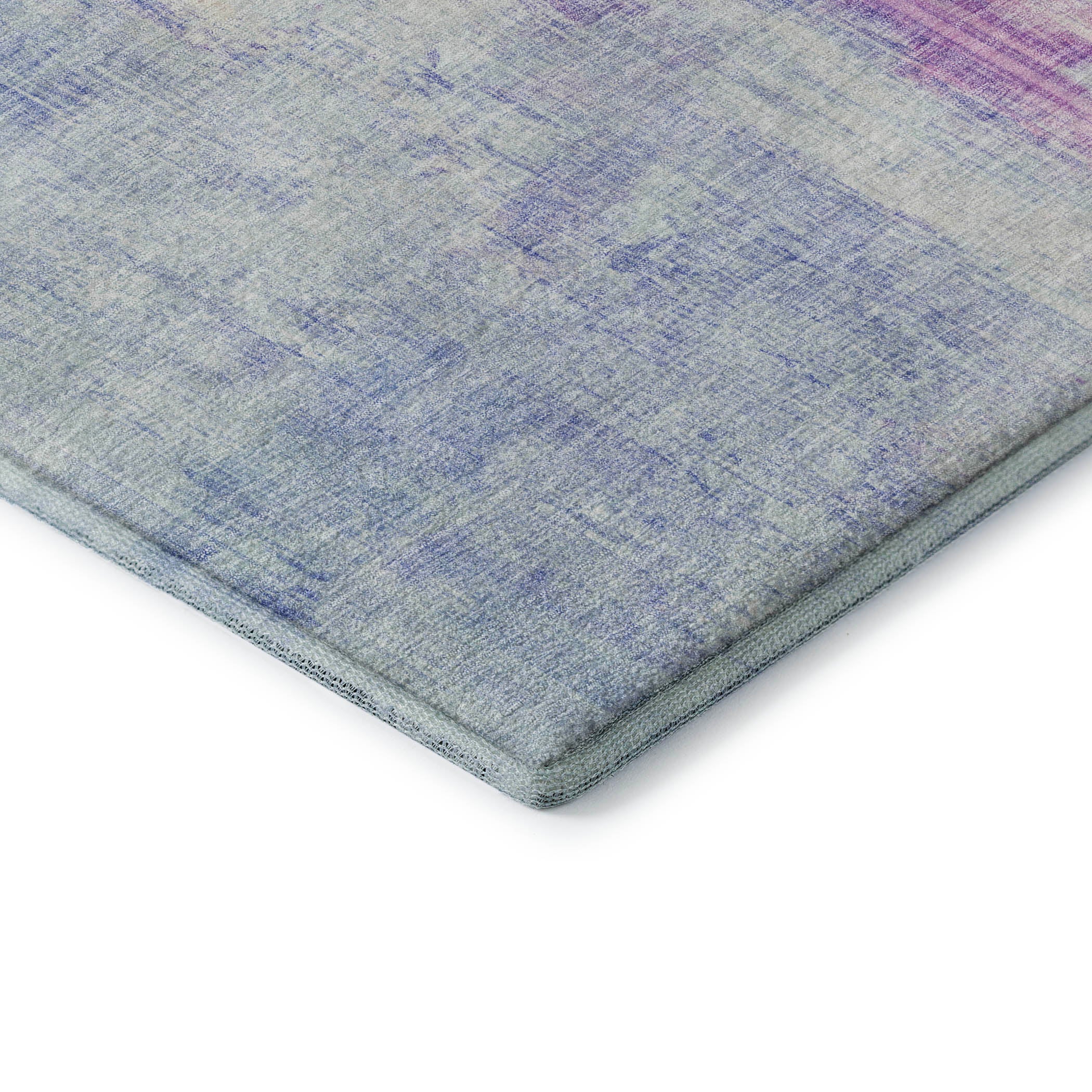 Luang Prabang Machine Washable Transitional Sky Blue Rug 1'8" x 2'6" #shape_Rectangle