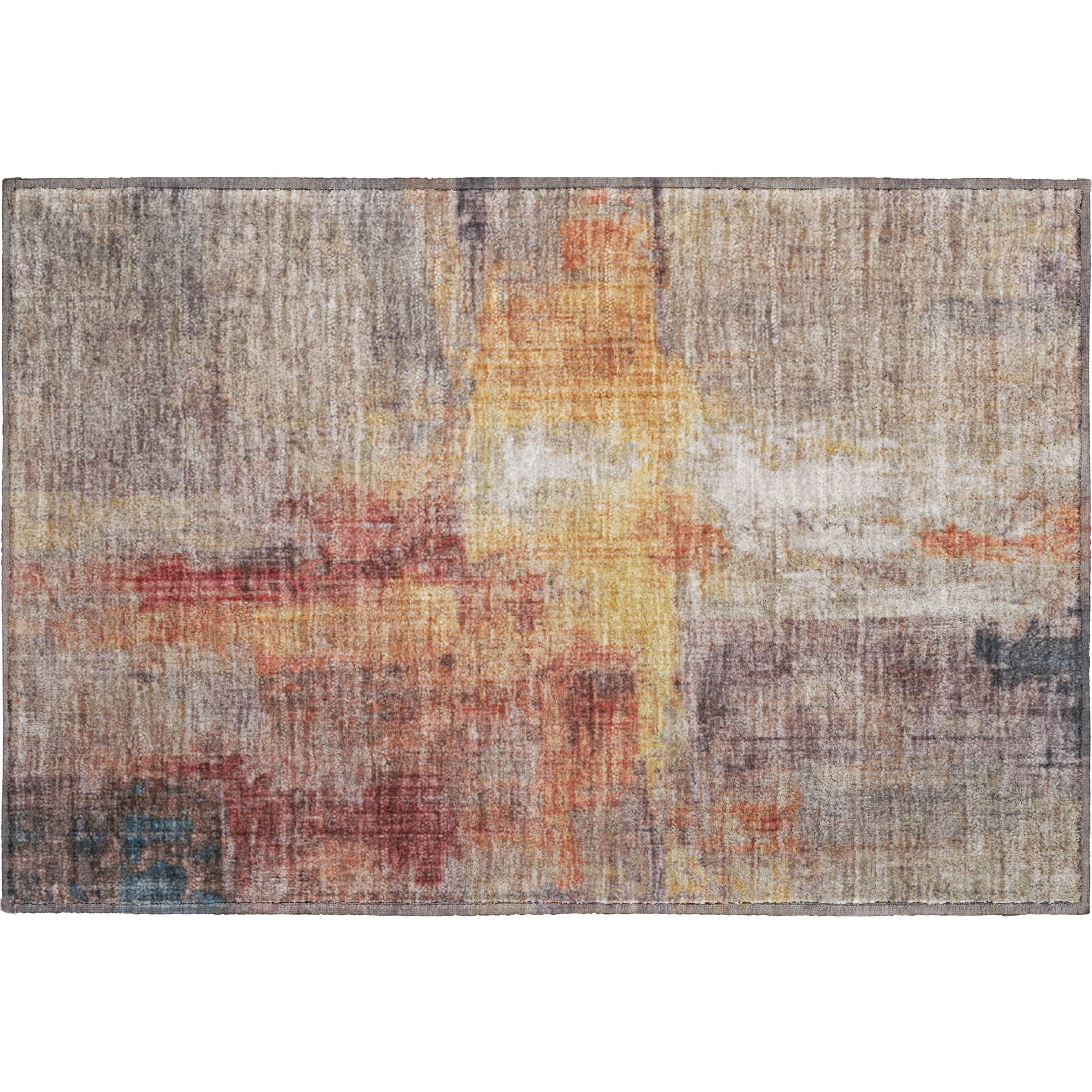 Luang Prabang Machine Washable Transitional Taupe Brown Rug 1'8" x 2'6" #shape_Rectangle