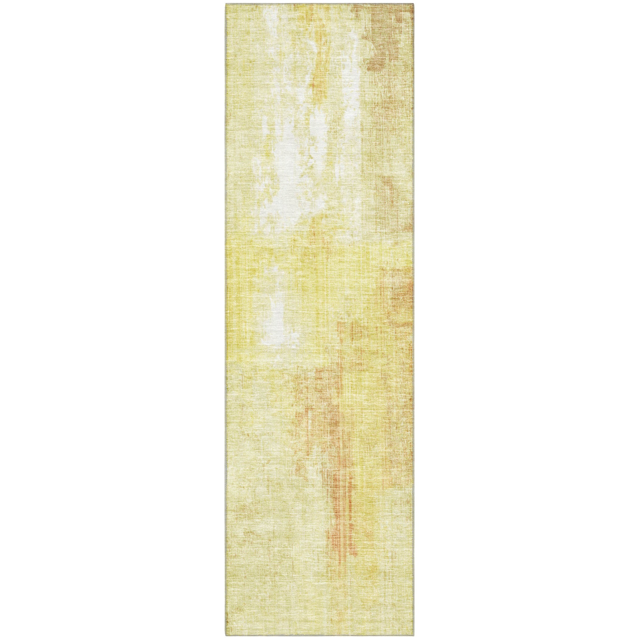 Luang Prabang Machine Washable Transitional Wheat Gold Rug 2'3" x 7'6" #shape_Runner