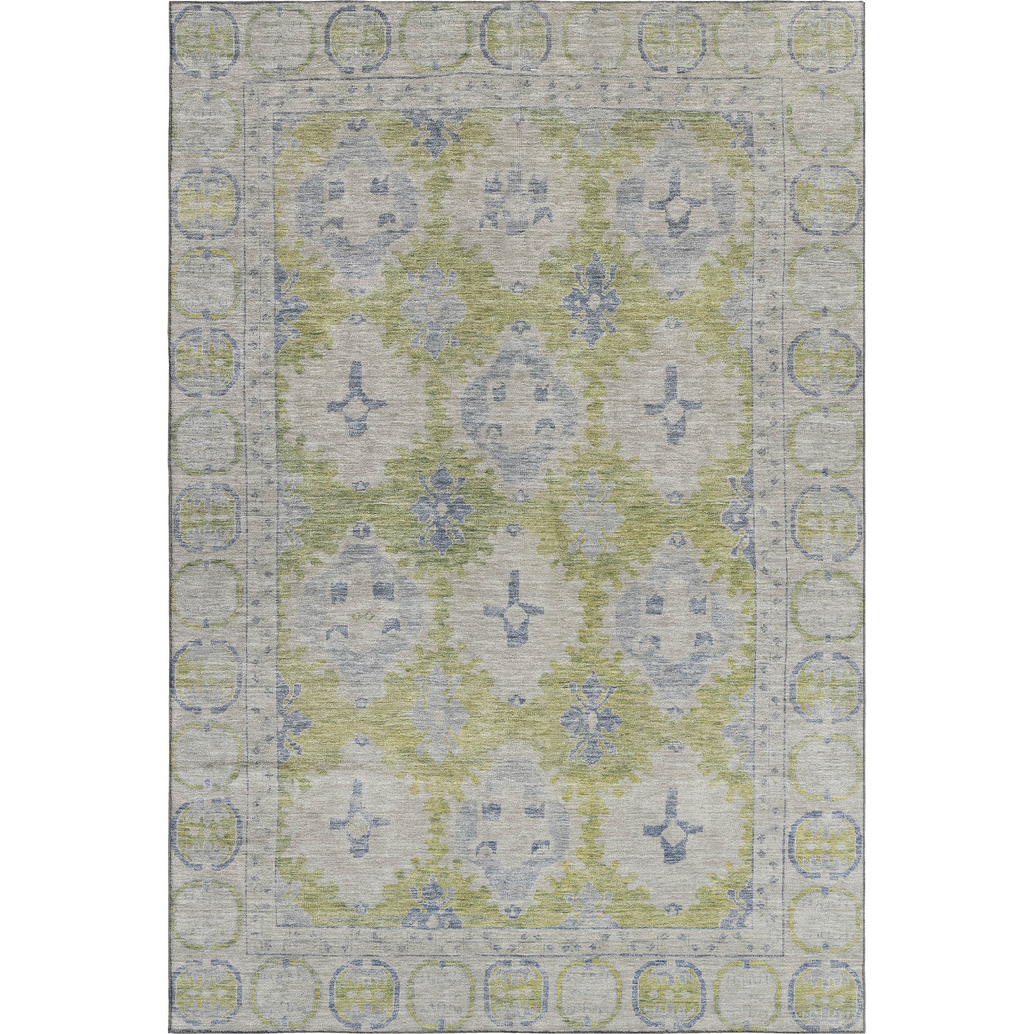 Chiang Mai Machine Washable Transitional Aloe Green Rug 2'6" x 3'10" #shape_Rectangle