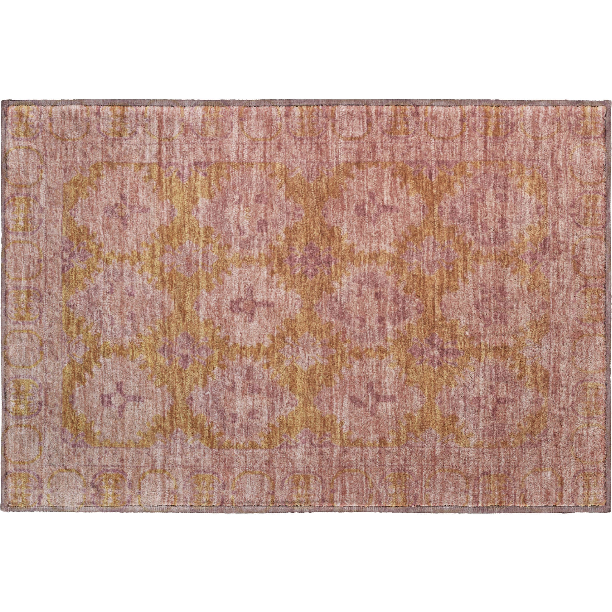 Chiang Mai Machine Washable Transitional Blush Pink Rug 1'8" x 2'6" #shape_Rectangle