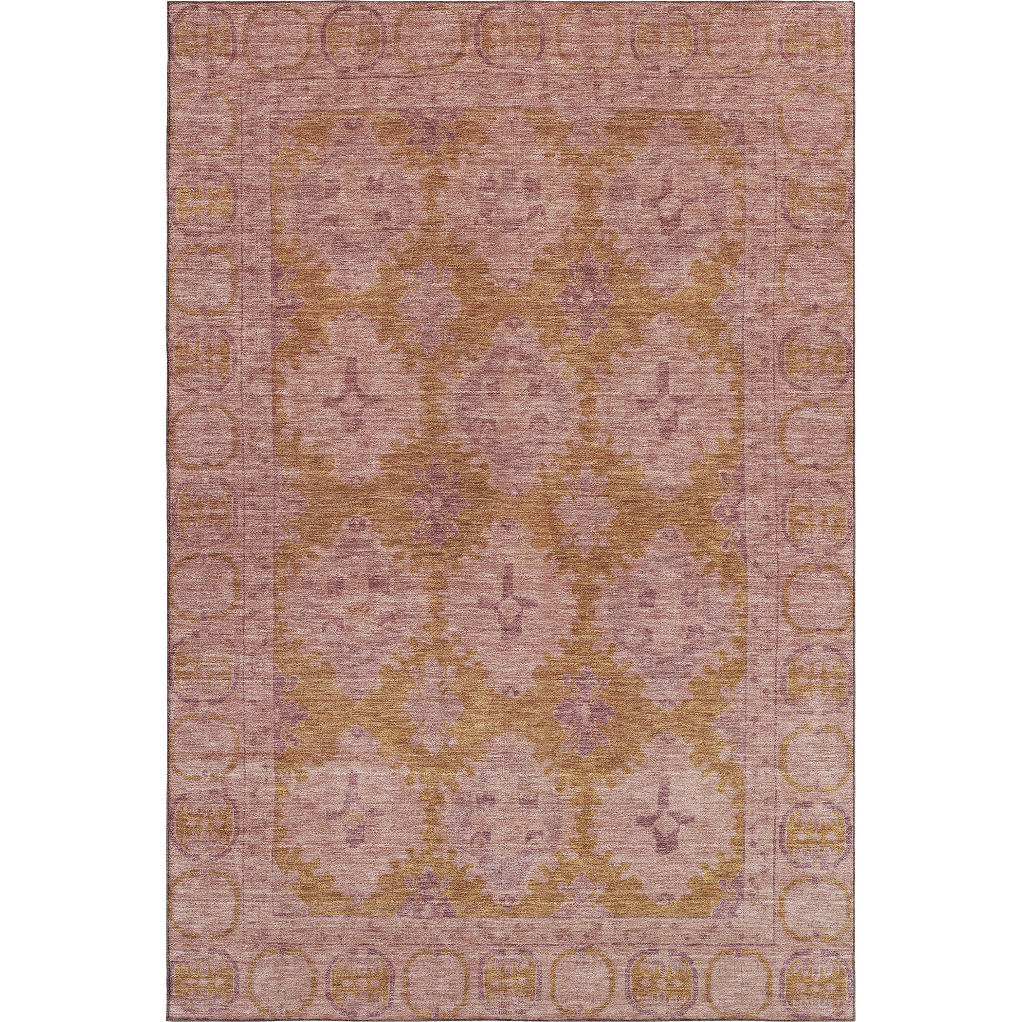 Chiang Mai Machine Washable Transitional Blush Pink Rug 2'6" x 3'10" #shape_Rectangle