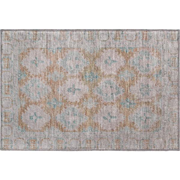 Chiang Mai Machine Washable Transitional Terracotta Orange Rug 1'8" x 2'6"