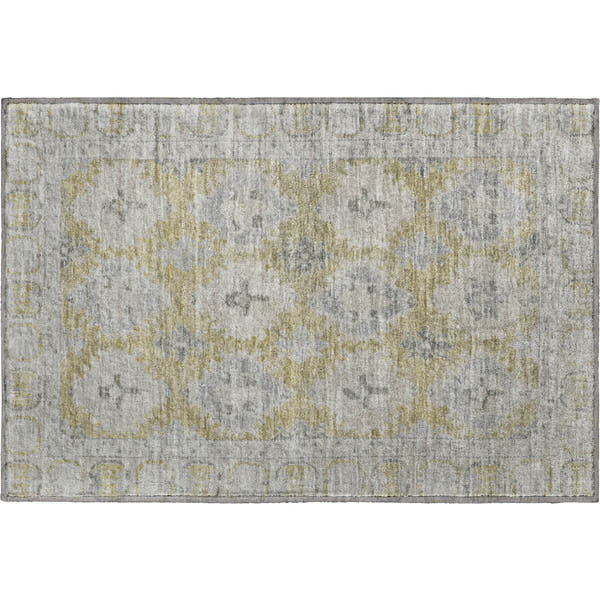 Chiang Mai Machine Washable Transitional Wheat Gold Rug 1'8" x 2'6"