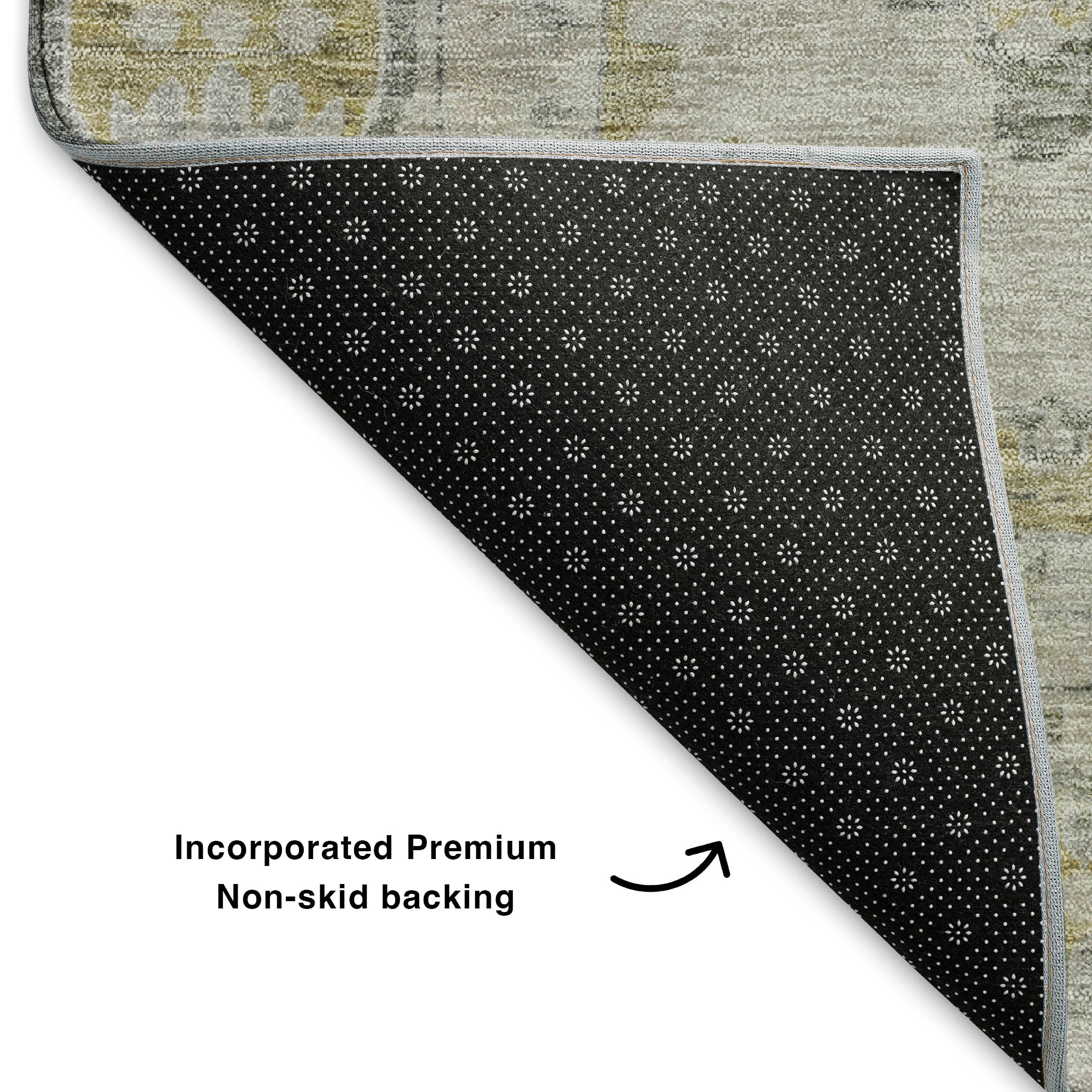 Chiang Mai Machine Washable Transitional Wheat Gold Rug 1'8" x 2'6" #shape_Rectangle