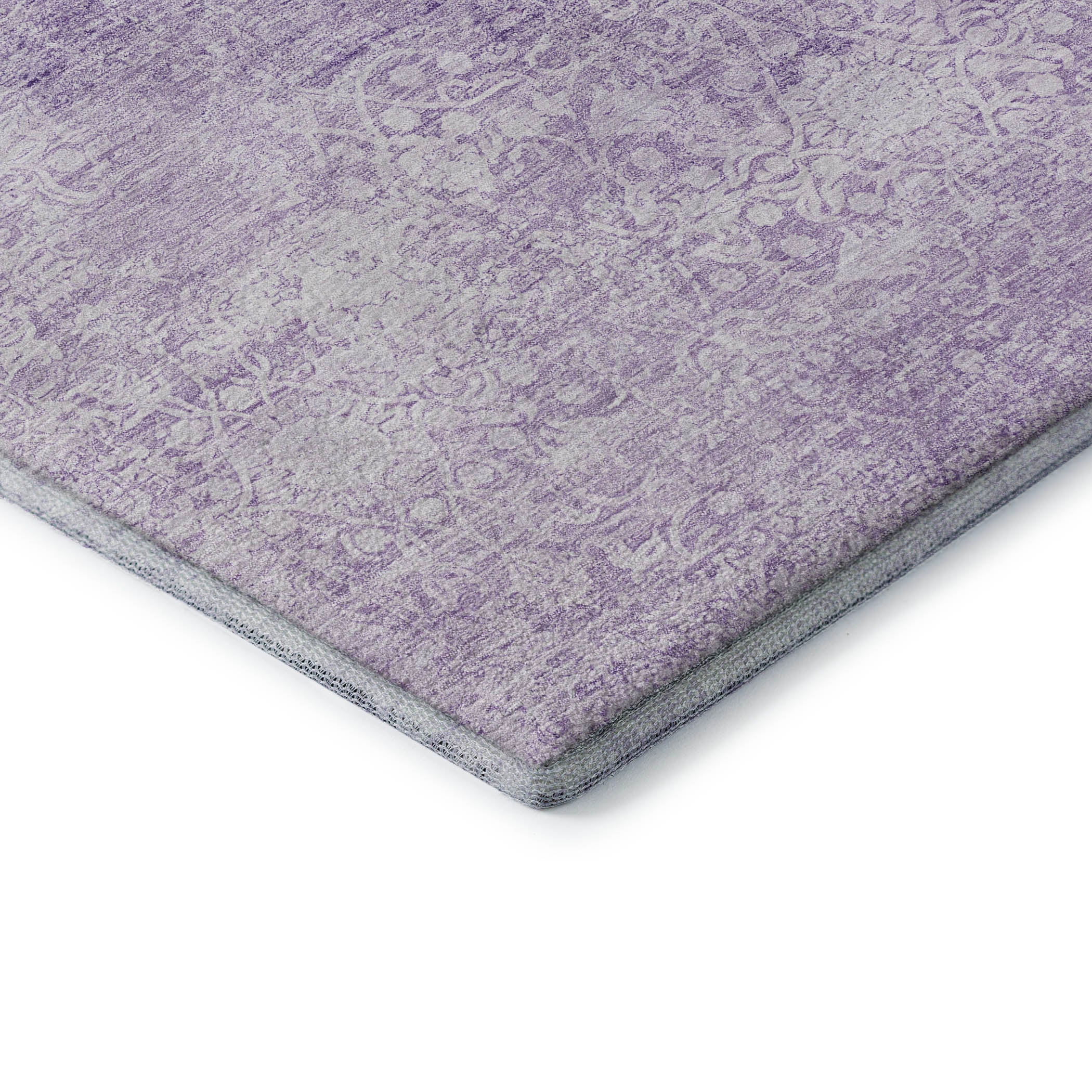 Montevideo Machine Washable Traditional Lilac Purple Rug 1'8" x 2'6" #shape_Rectangle