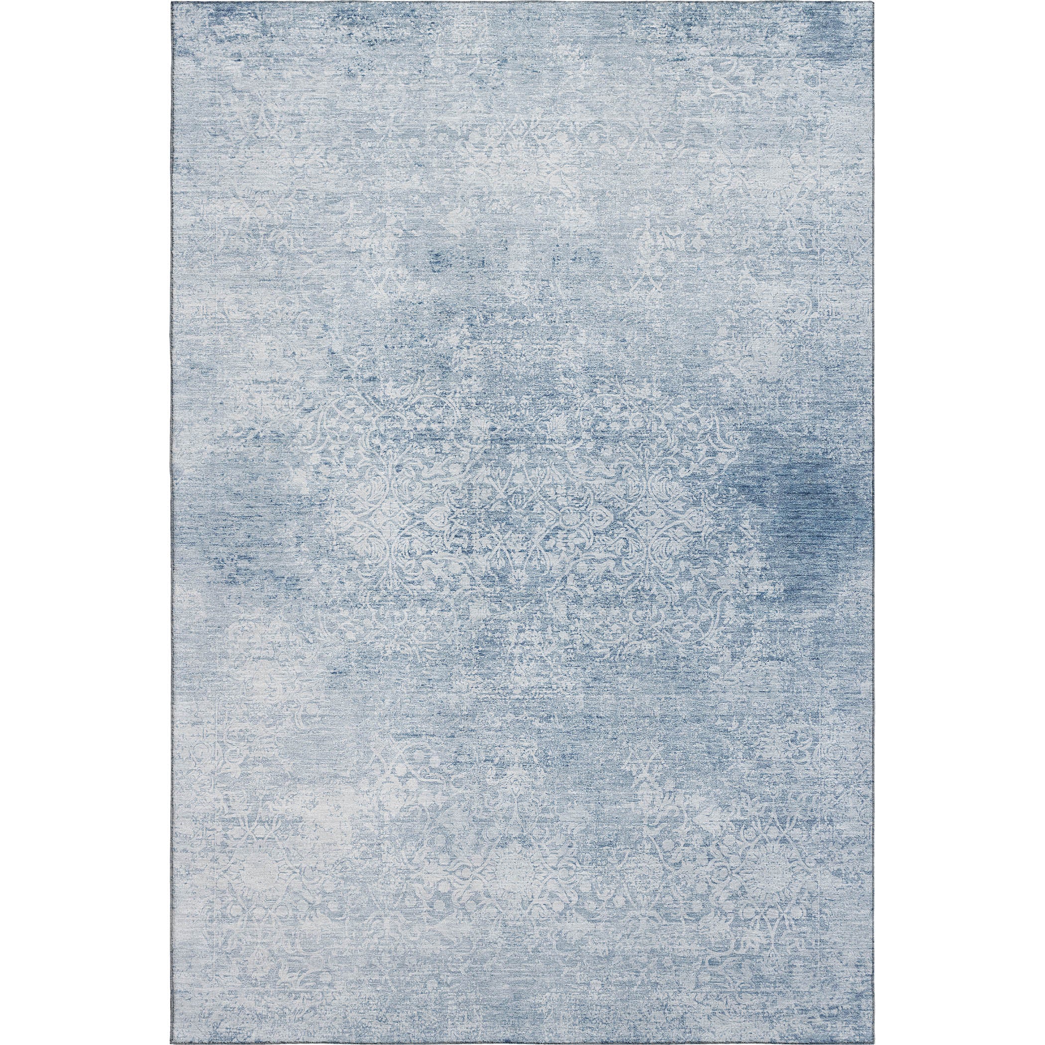 Montevideo Machine Washable Traditional Sky Blue Rug 2'6" x 3'10" #shape_Rectangle