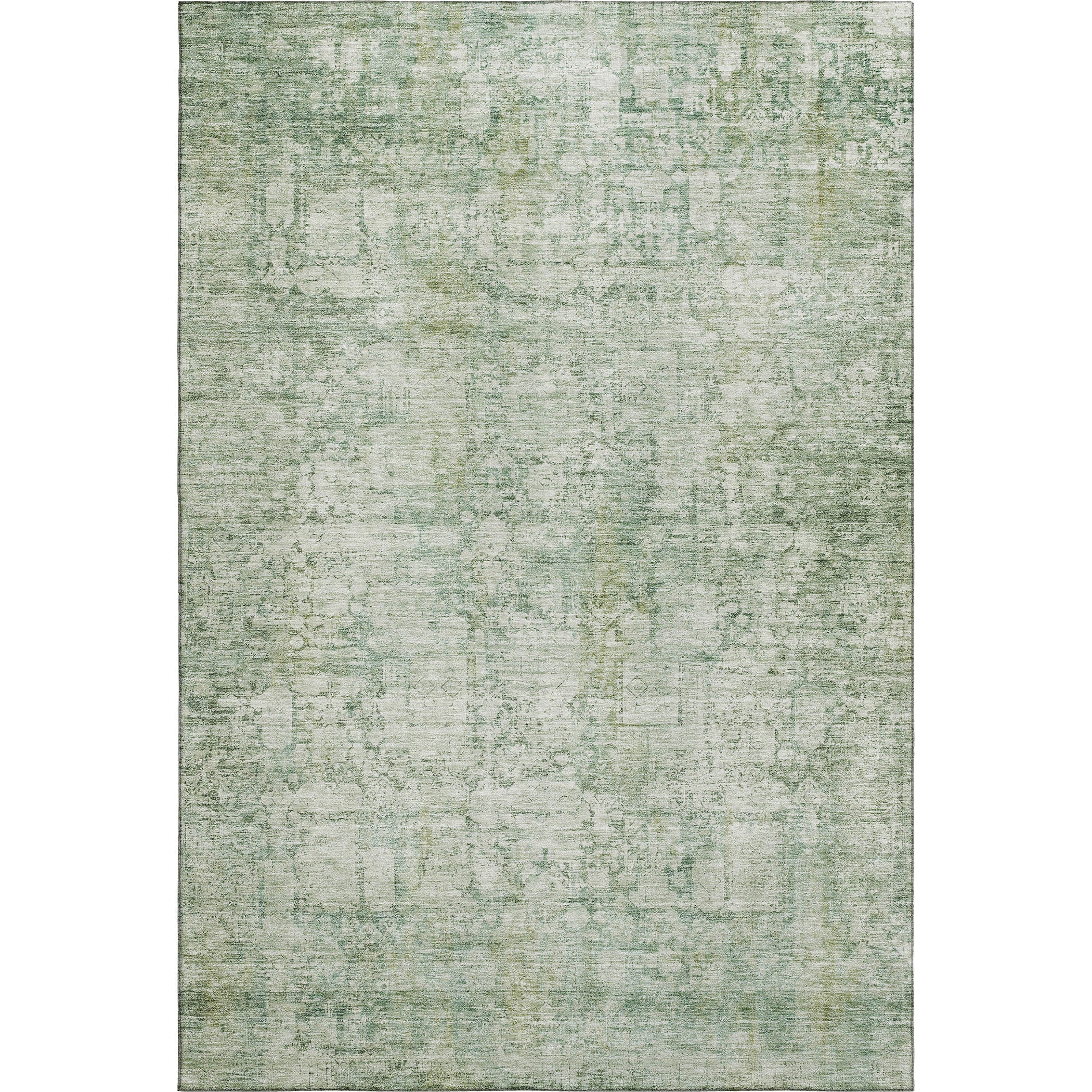 Bern Machine Washable Transitional Aloe Green Rug 2'6" x 3'10" #shape_Rectangle