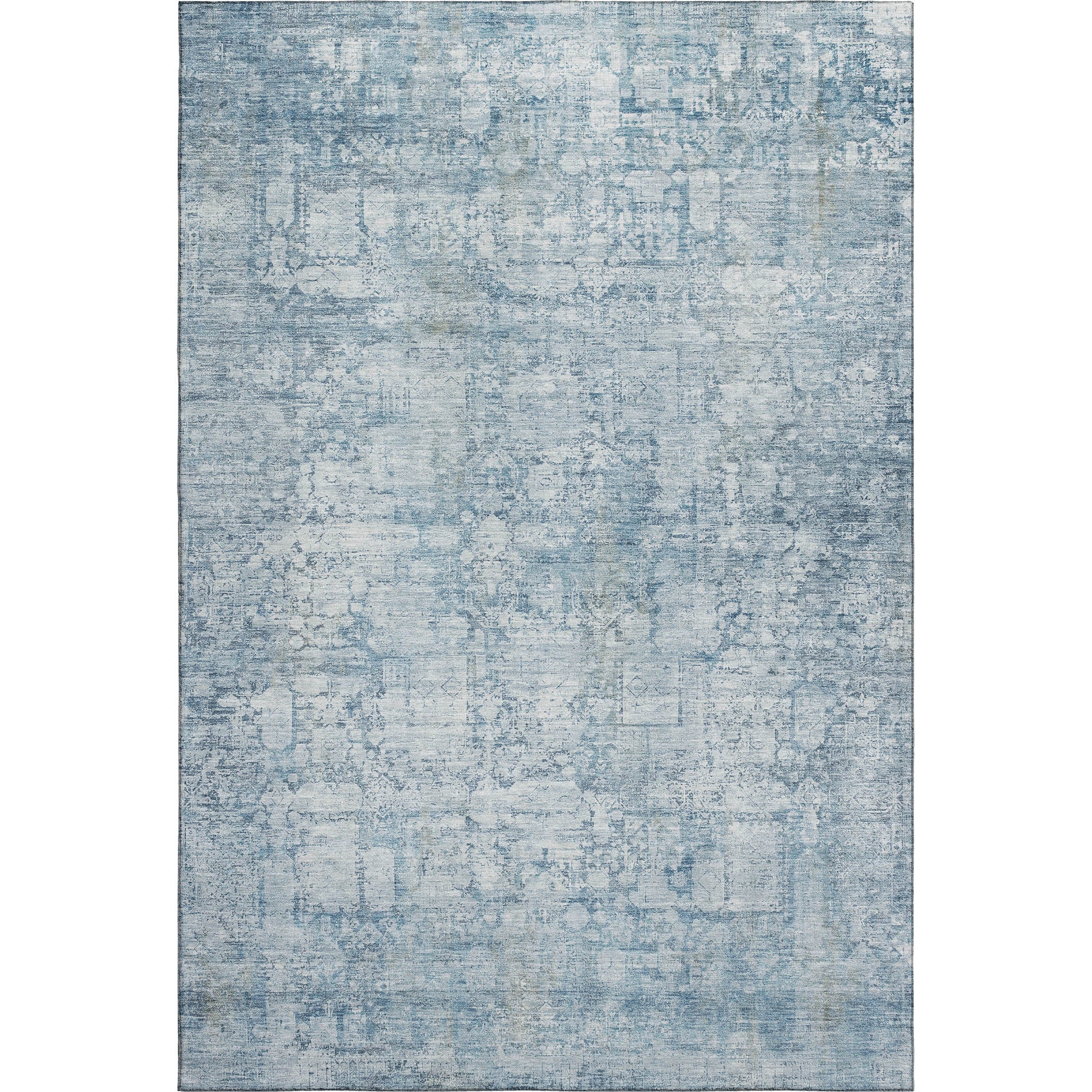 Bern Machine Washable Transitional Blue Rug 2'6" x 3'10" #shape_Rectangle