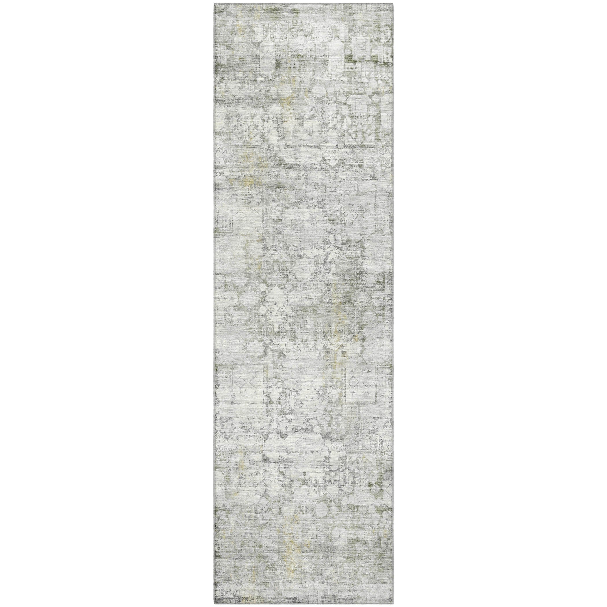 Bern Machine Washable Transitional Gray Rug 2'3" x 7'6" #shape_Runner