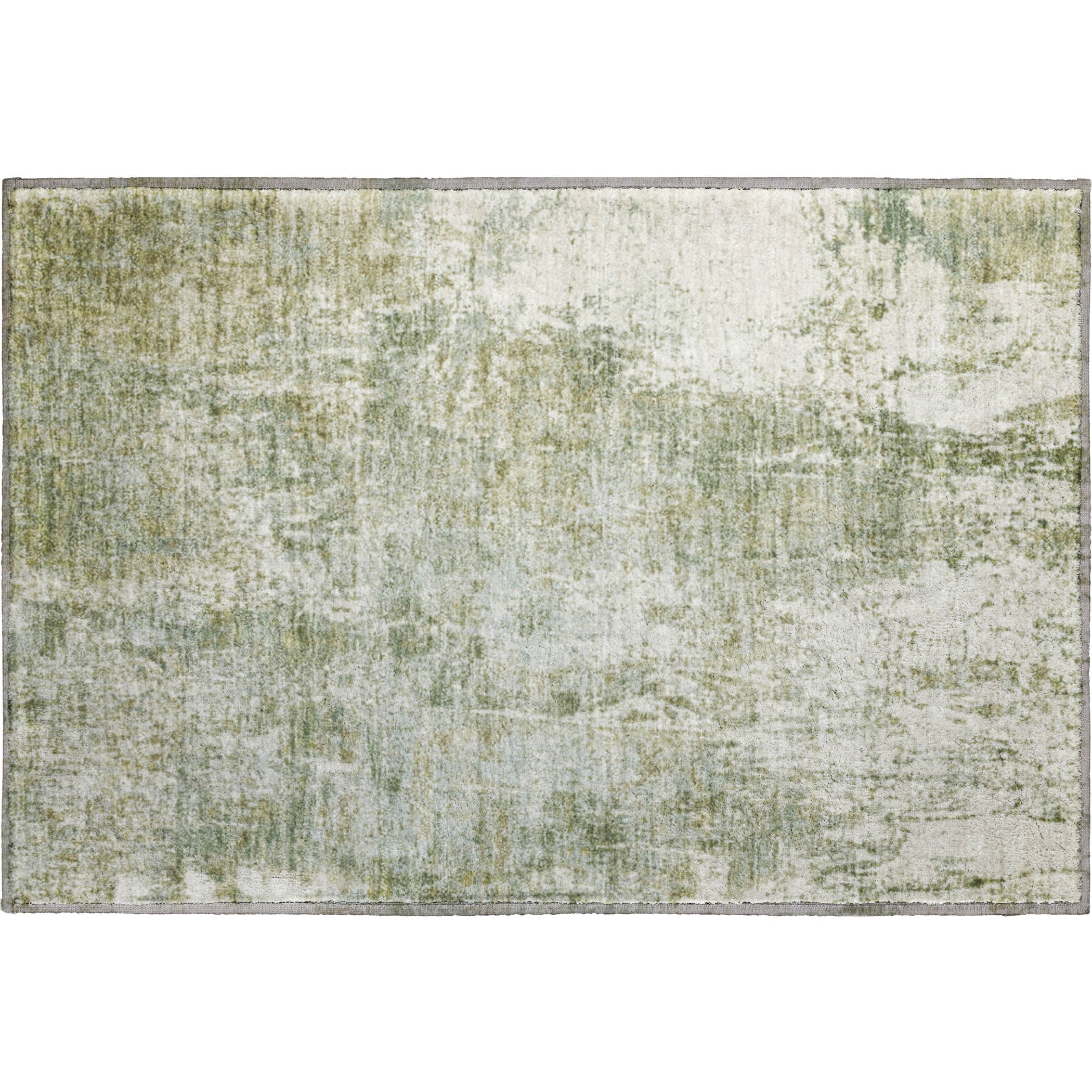Oslo Machine Washable Transitional Aloe Green Rug 1'8" x 2'6" #shape_Rectangle