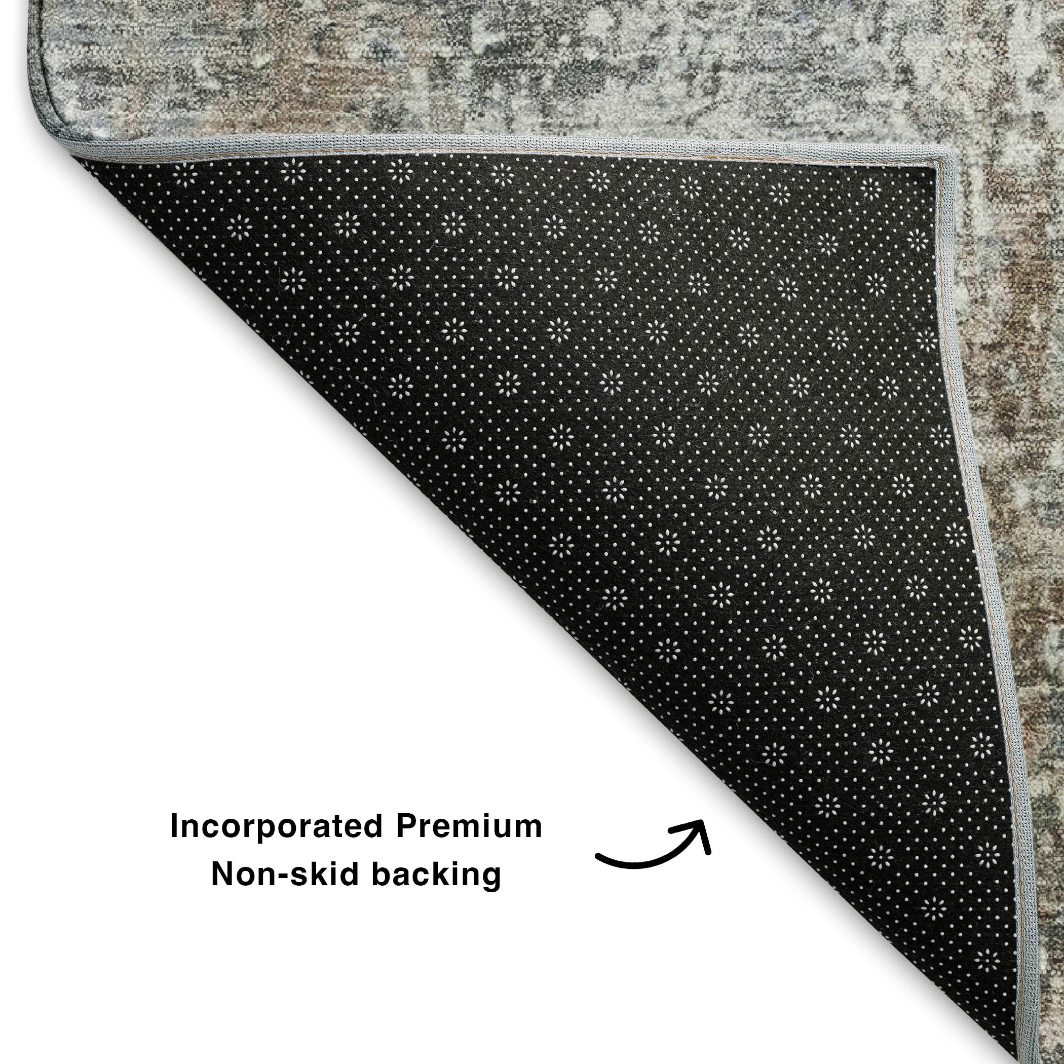 Oslo Machine Washable Transitional Brown Rug 1'8" x 2'6" #shape_Rectangle