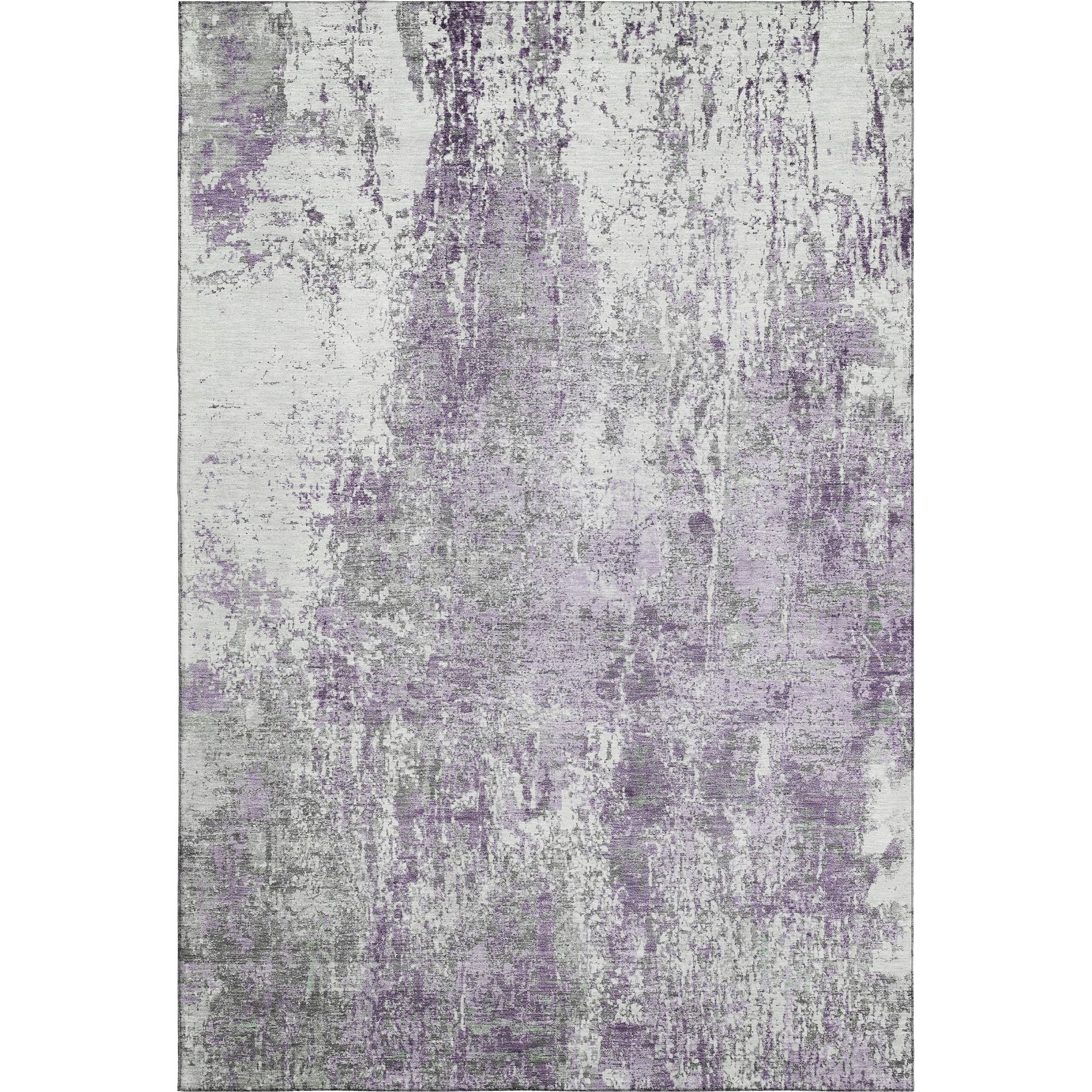 Oslo Machine Washable Transitional Plum Purple Rug 2'6" x 3'10" #shape_Rectangle